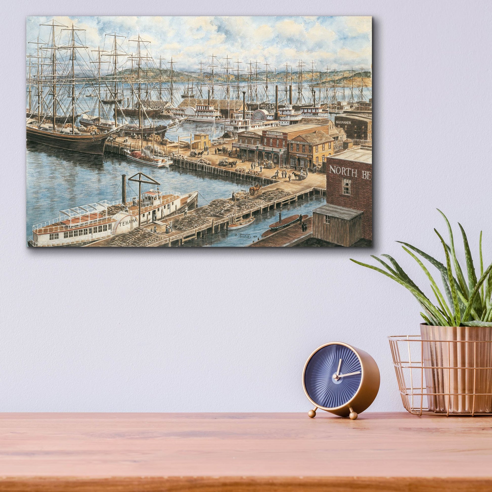 Epic Art 'The Vallejo St. Wharf' by Stanton Manolakas, Acrylic Glass Wall Art,16x12