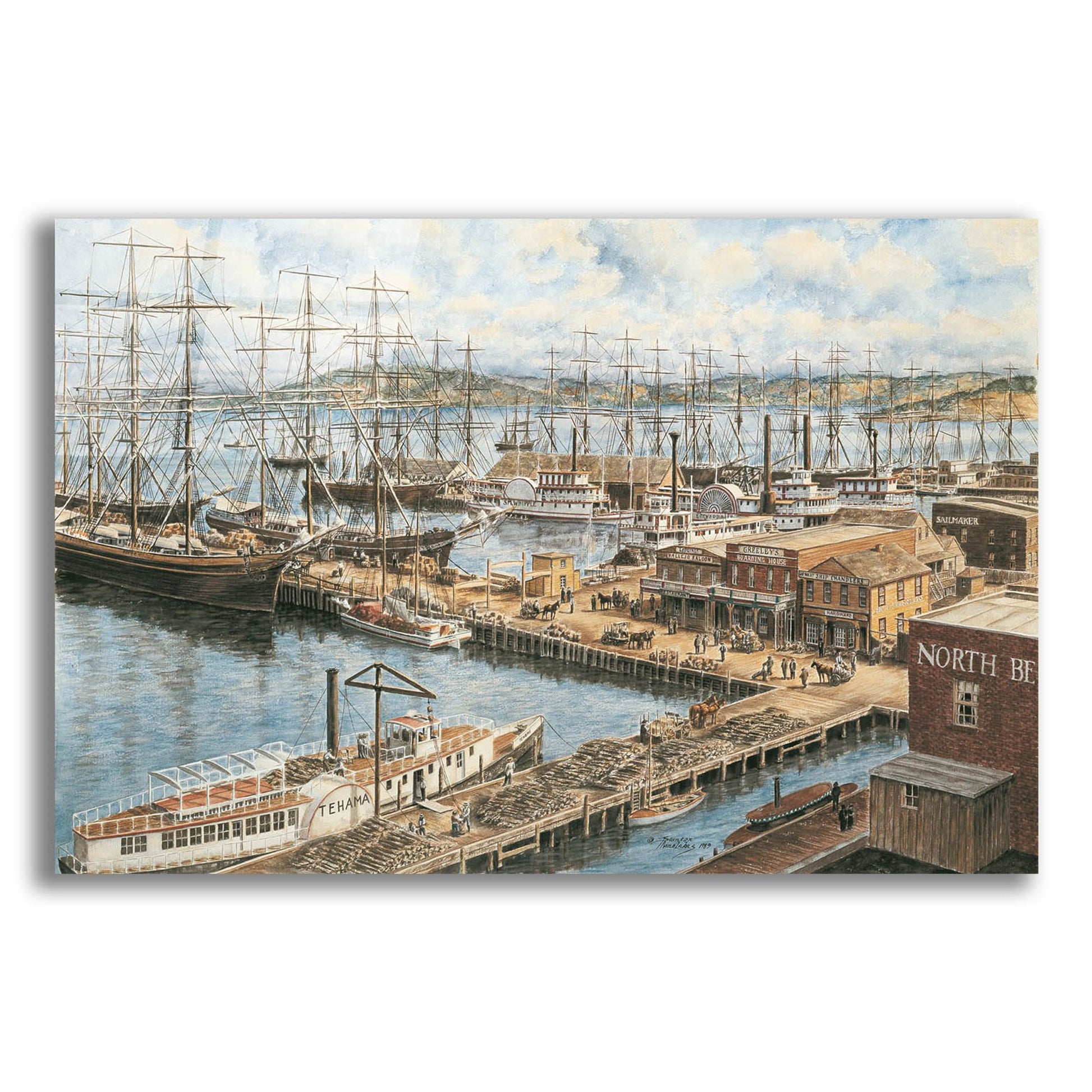 Epic Art 'The Vallejo St. Wharf' by Stanton Manolakas, Acrylic Glass Wall Art,16x12