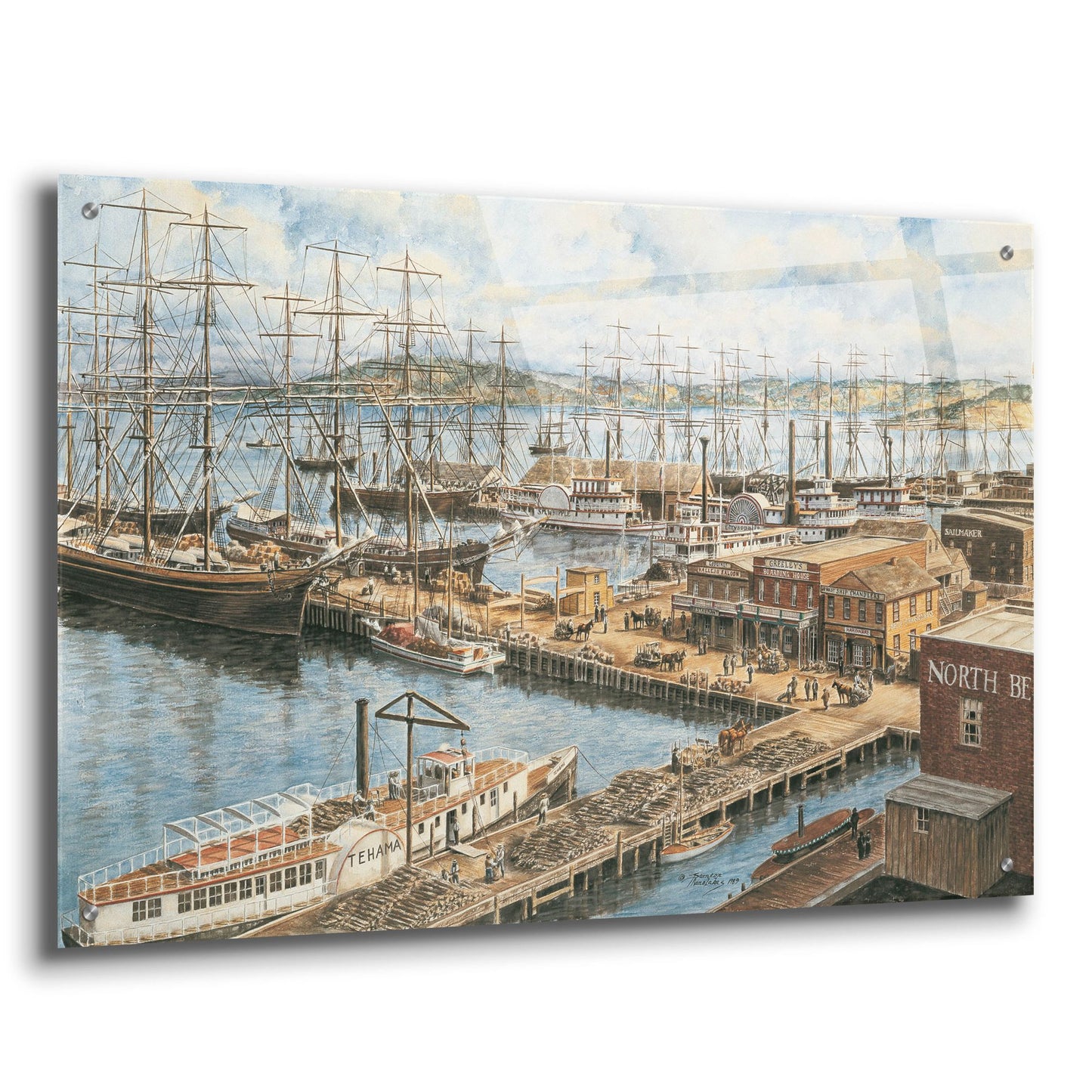 Epic Art 'The Vallejo St. Wharf' by Stanton Manolakas, Acrylic Glass Wall Art,36x24