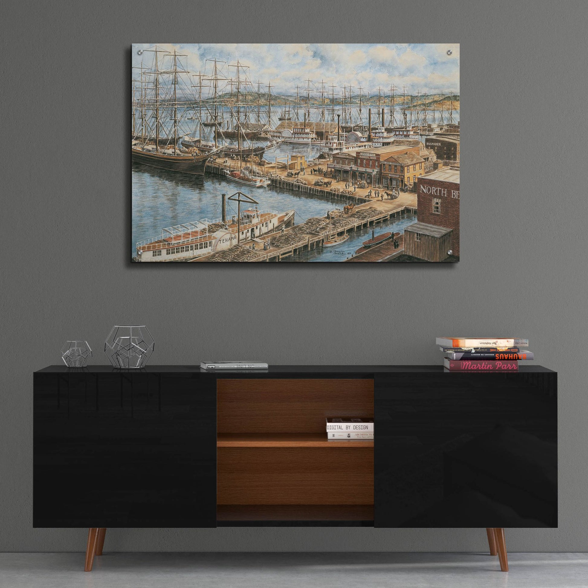 Epic Art 'The Vallejo St. Wharf' by Stanton Manolakas, Acrylic Glass Wall Art,36x24