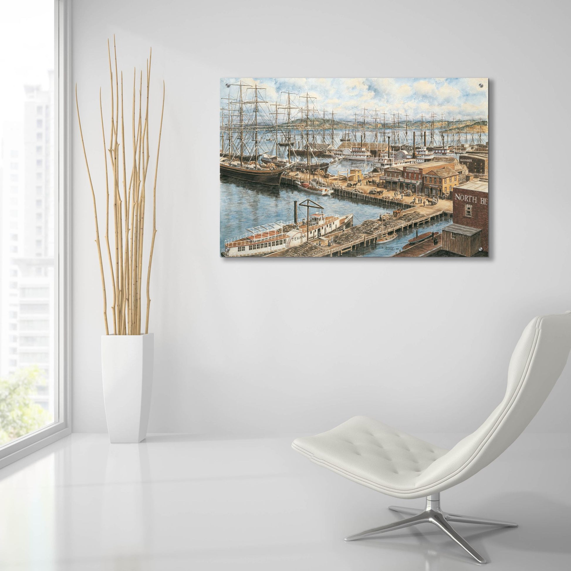 Epic Art 'The Vallejo St. Wharf' by Stanton Manolakas, Acrylic Glass Wall Art,36x24