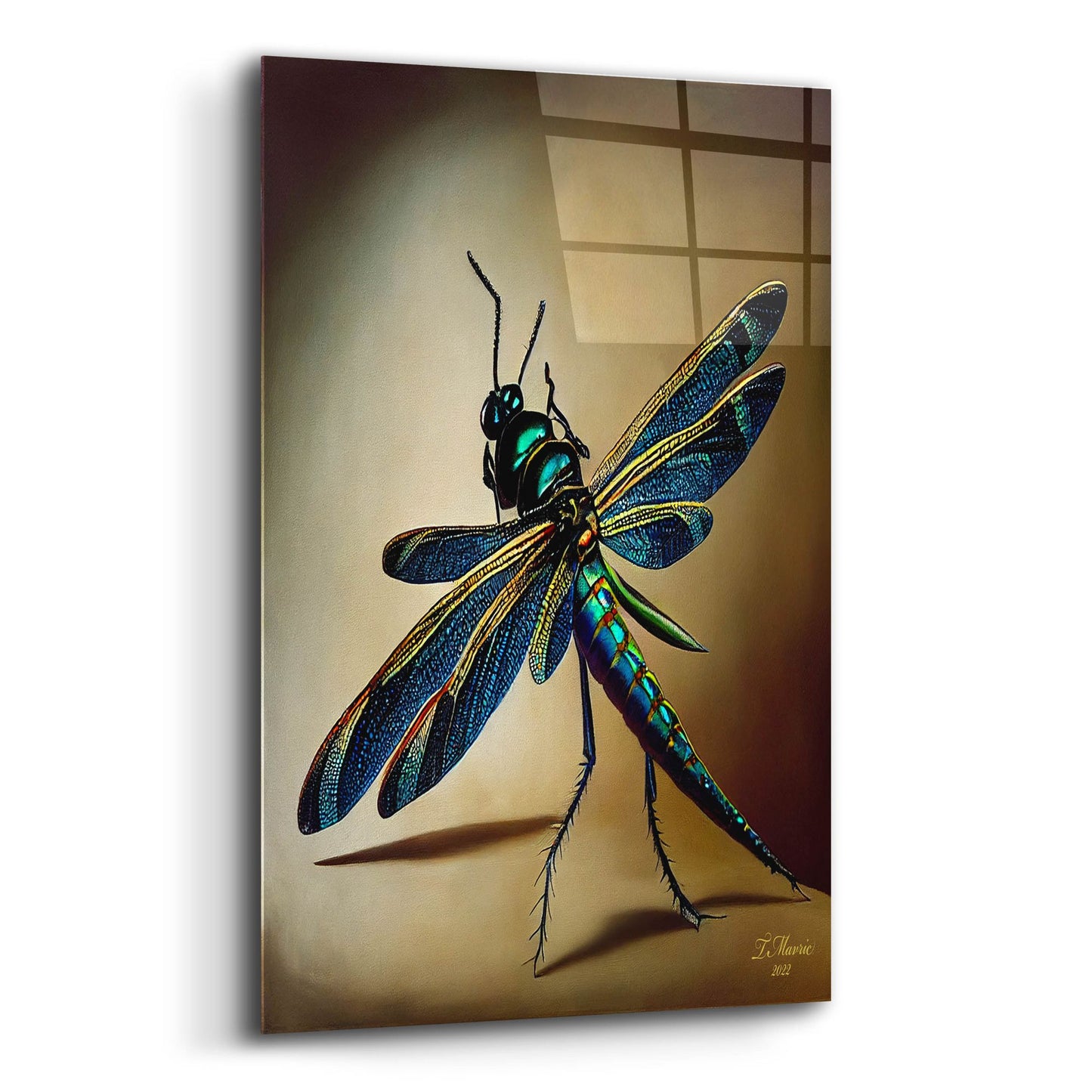 Epic Art 'Dragonfly' by Tanya Mavric, Acrylic Glass Wall Art,12x16