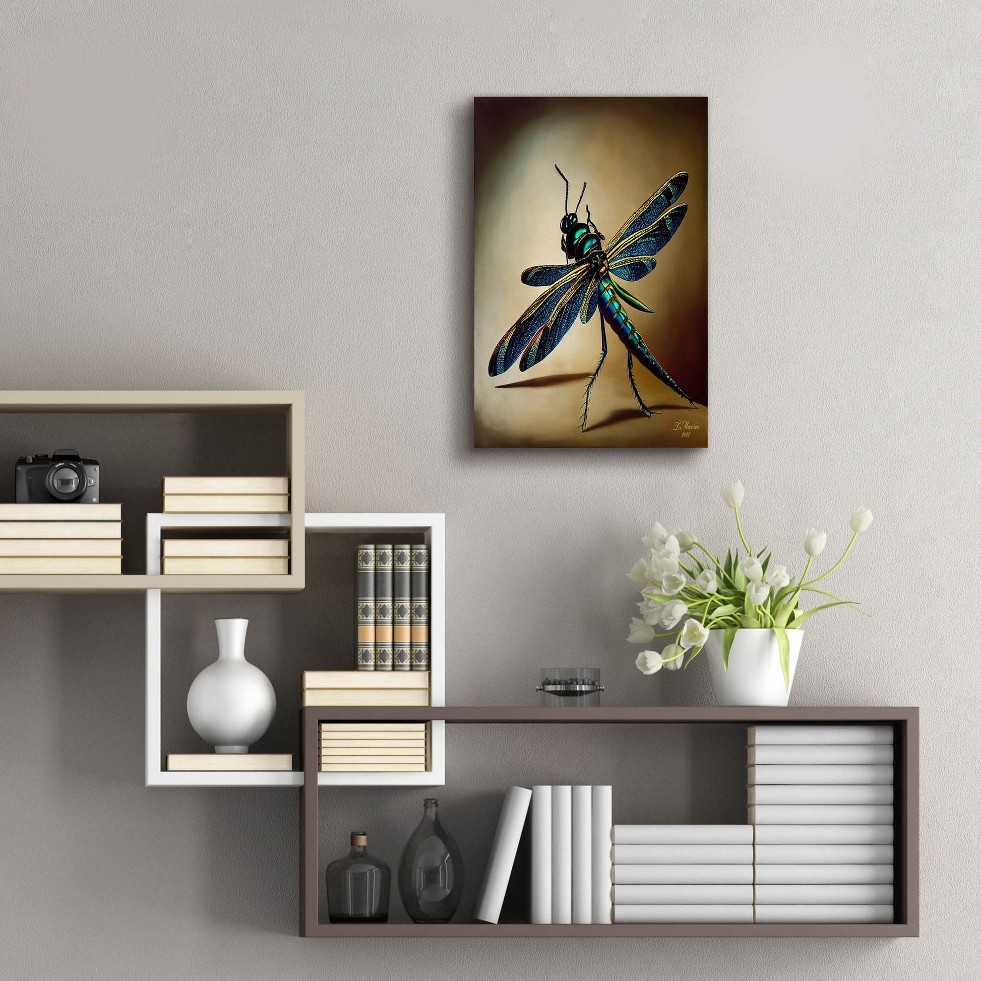 Epic Art 'Dragonfly' by Tanya Mavric, Acrylic Glass Wall Art,16x24