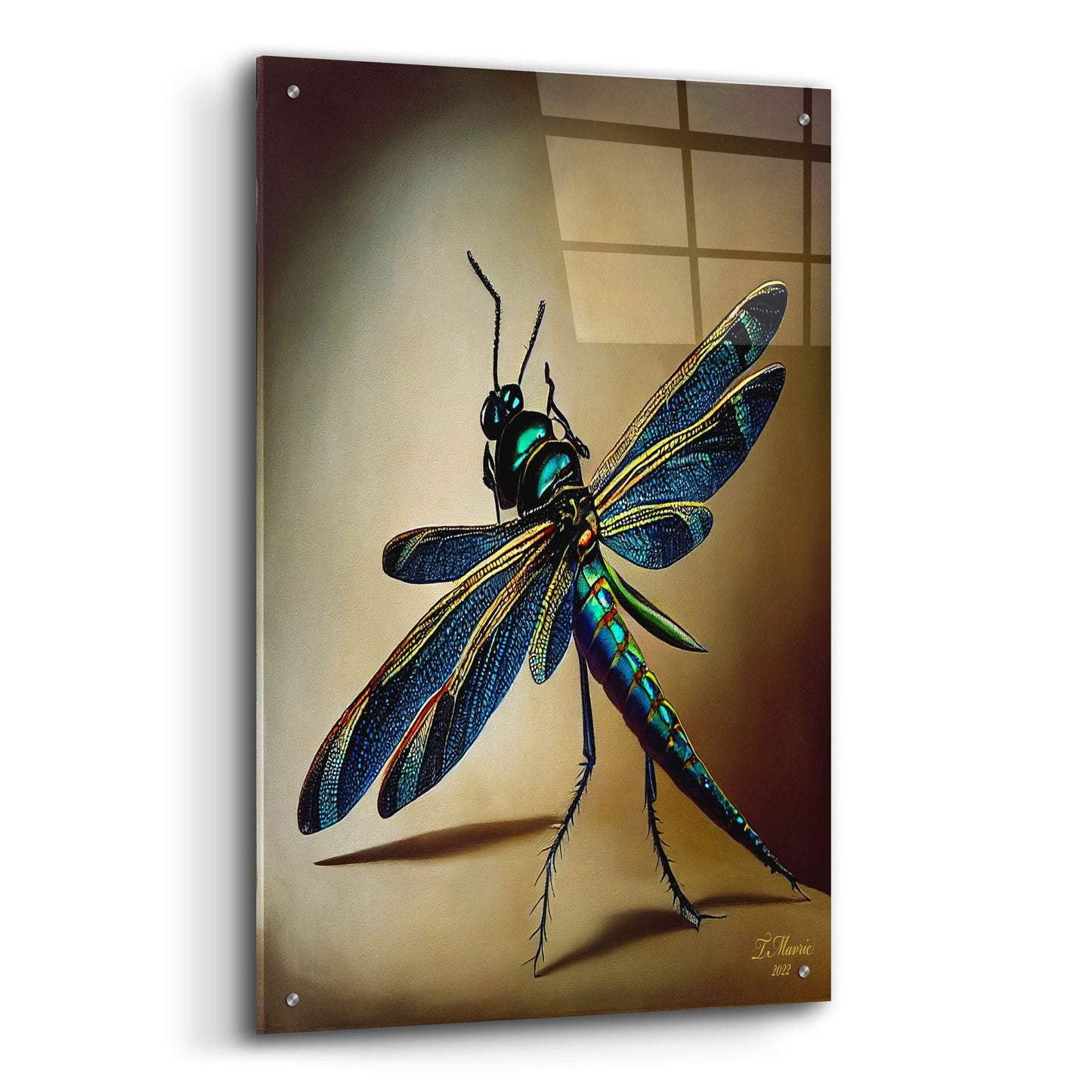 Epic Art 'Dragonfly' by Tanya Mavric, Acrylic Glass Wall Art,24x36