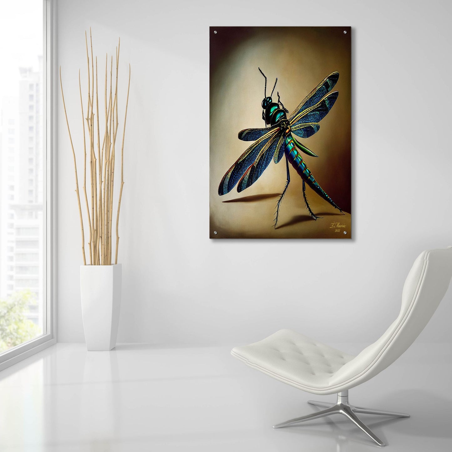 Epic Art 'Dragonfly' by Tanya Mavric, Acrylic Glass Wall Art,24x36