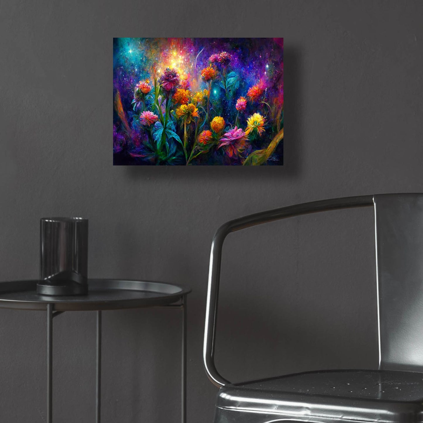 Epic Art 'Flowers in the Universe Color Burst 1' by Tanya Mavric, Acrylic Glass Wall Art,16x12