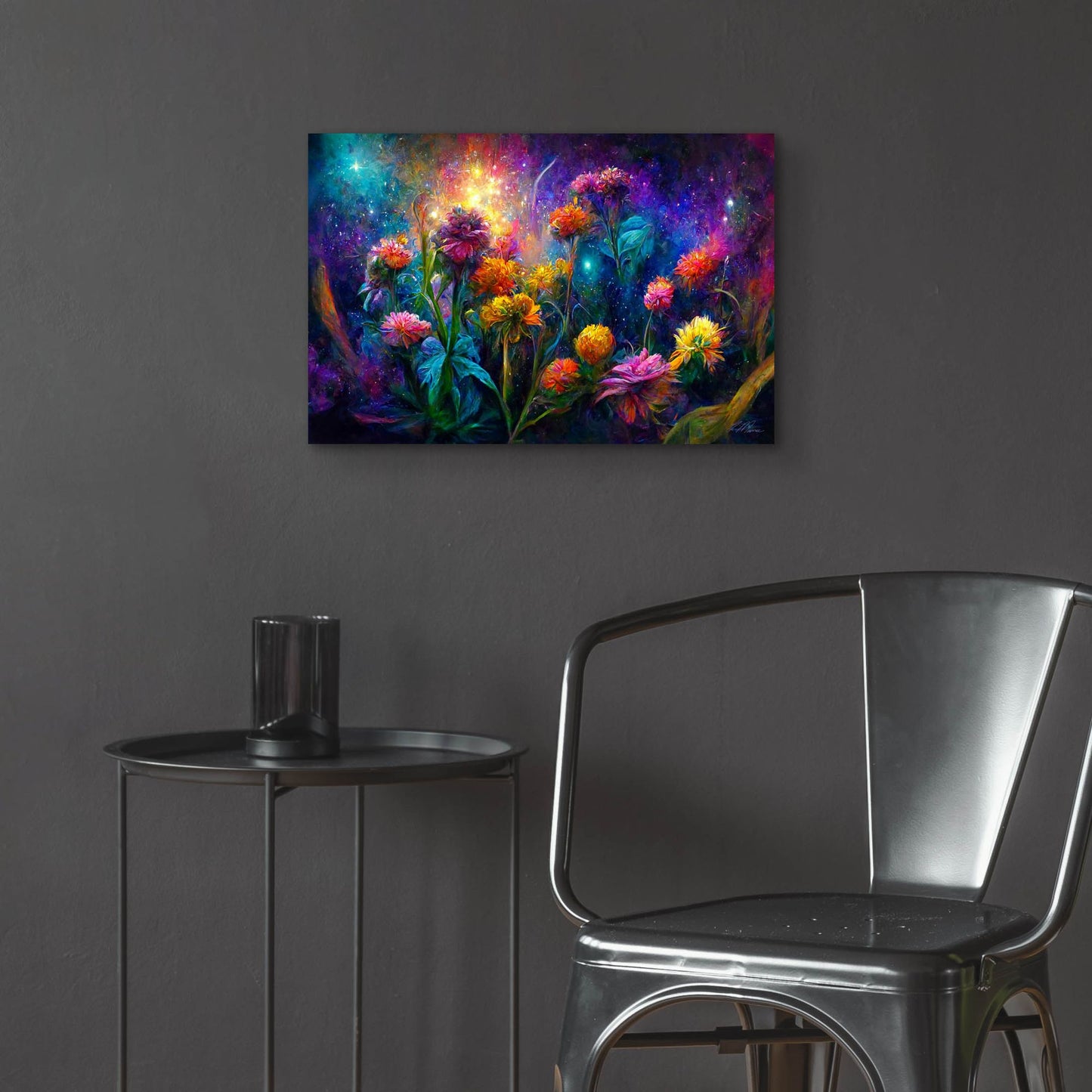 Epic Art 'Flowers in the Universe Color Burst 1' by Tanya Mavric, Acrylic Glass Wall Art,24x16