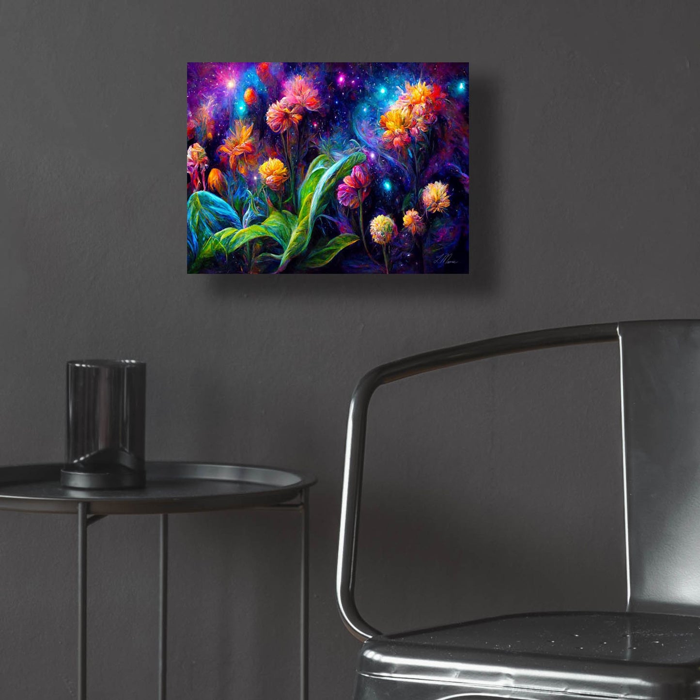 Epic Art 'Flowers in the Universe Color Burst 2' by Tanya Mavric, Acrylic Glass Wall Art,16x12