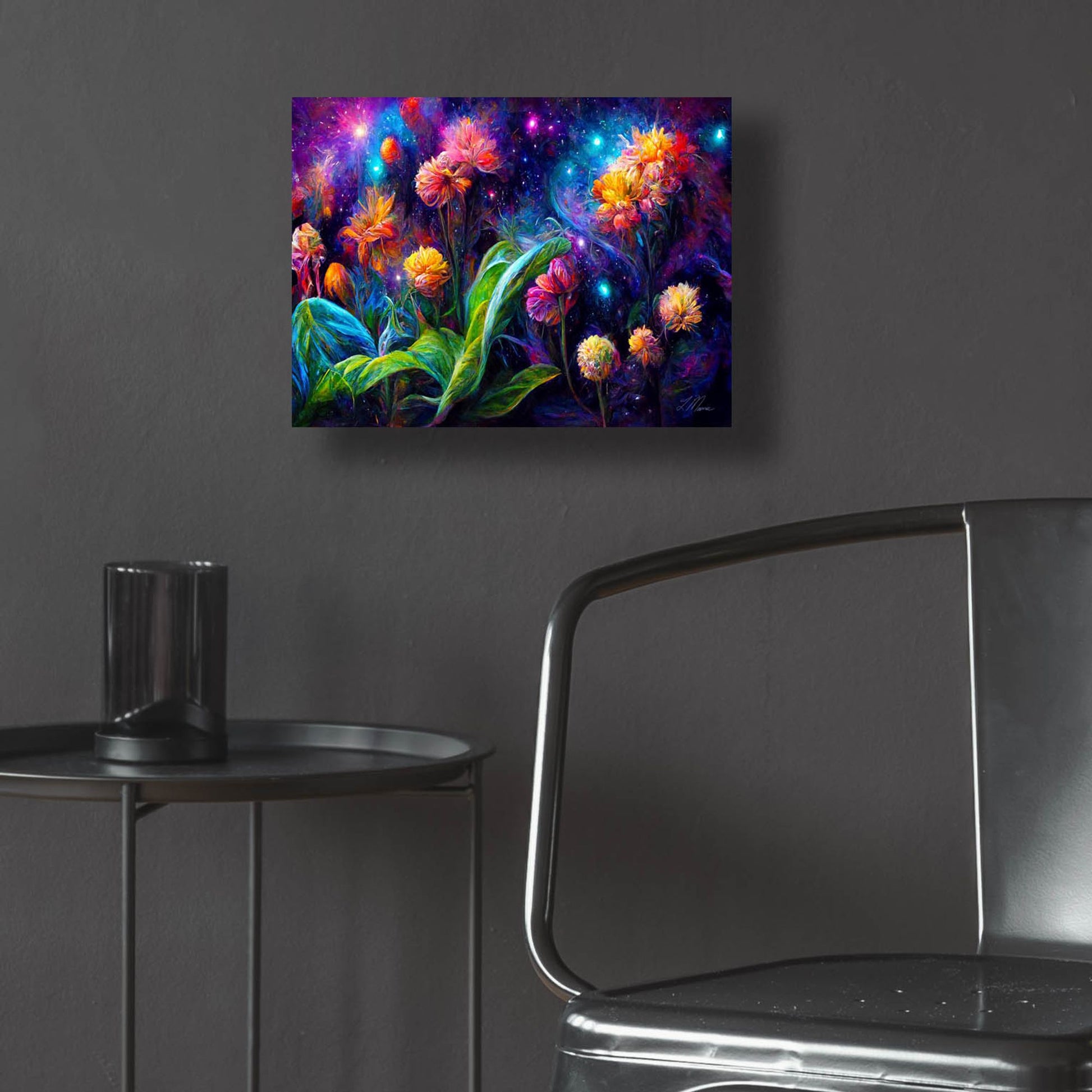 Epic Art 'Flowers in the Universe Color Burst 2' by Tanya Mavric, Acrylic Glass Wall Art,16x12