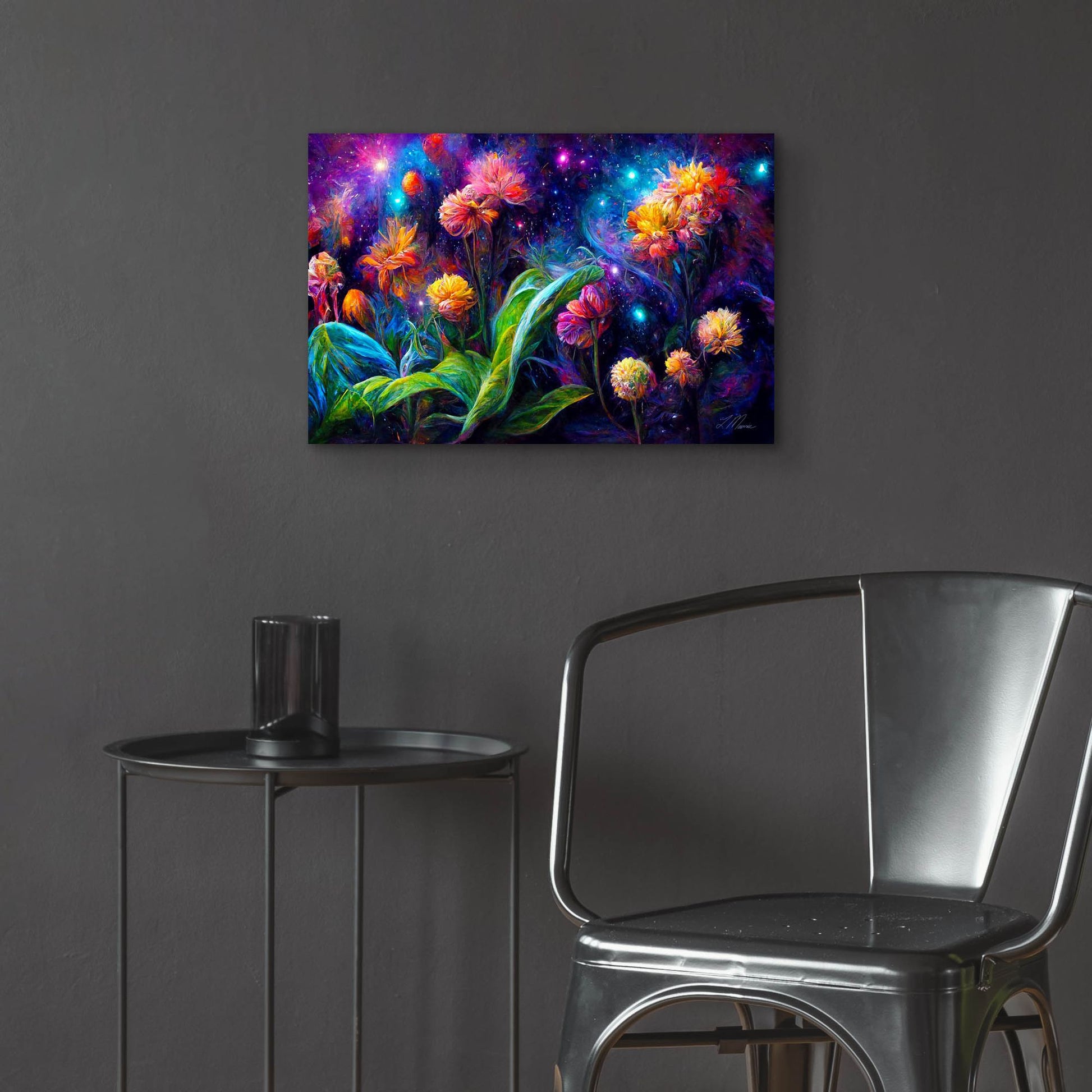 Epic Art 'Flowers in the Universe Color Burst 2' by Tanya Mavric, Acrylic Glass Wall Art,24x16