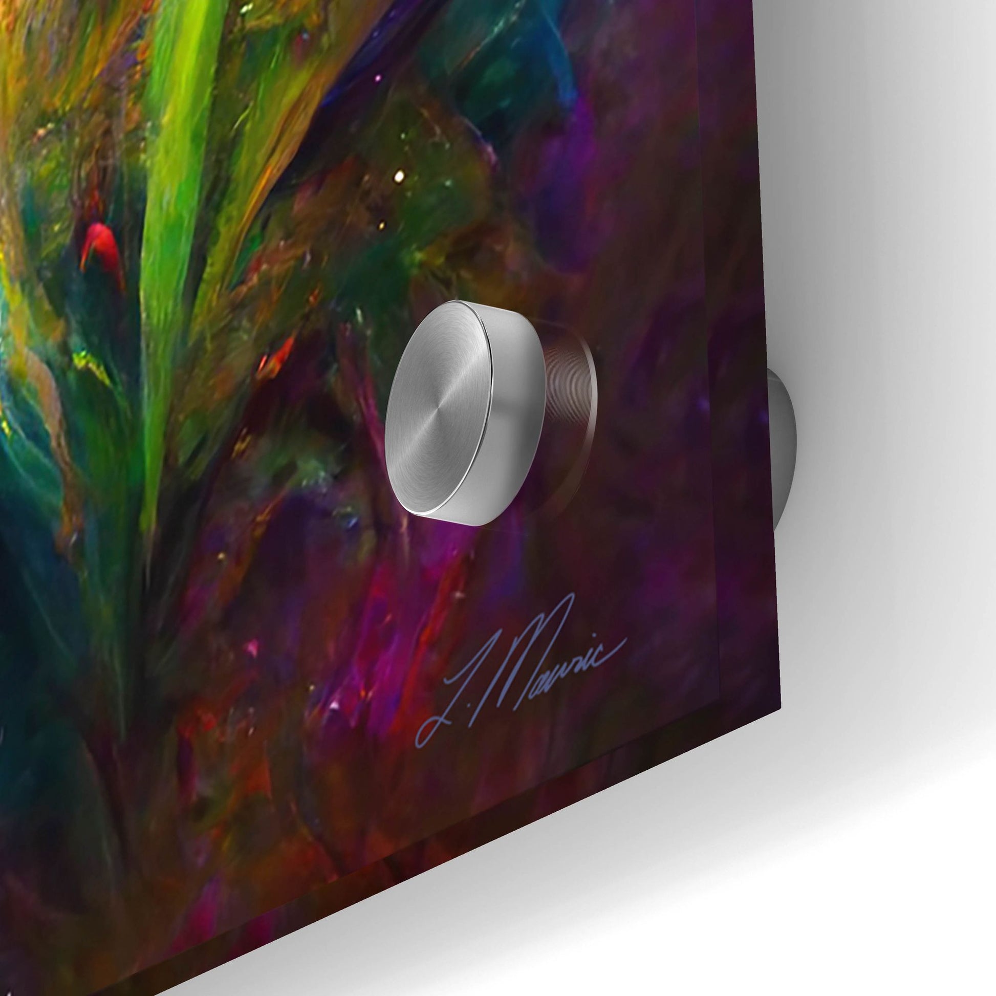 Epic Art 'Flowers in the Universe Color Burst 5' by Tanya Mavric, Acrylic Glass Wall Art,48x24