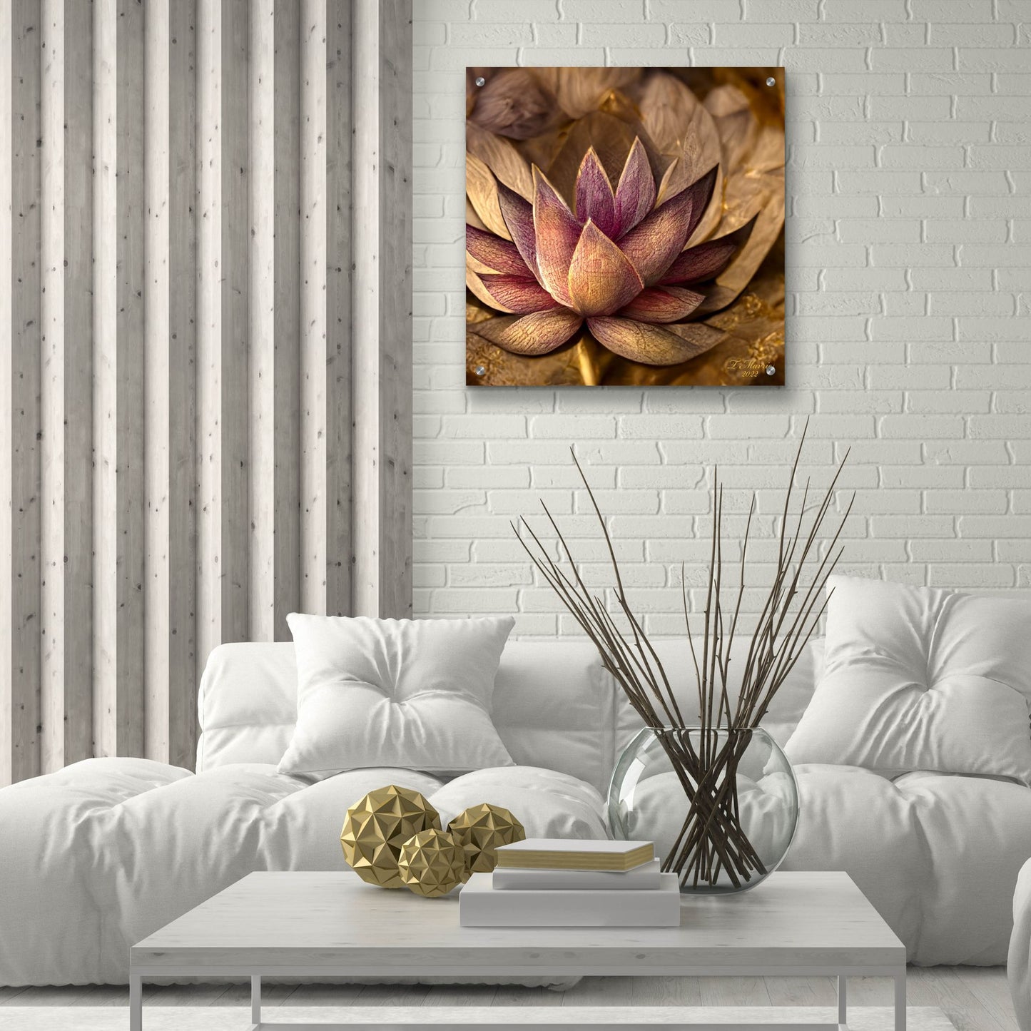 Epic Art 'Flowers of Life 2' by Tanya Mavric, Acrylic Glass Wall Art,24x24