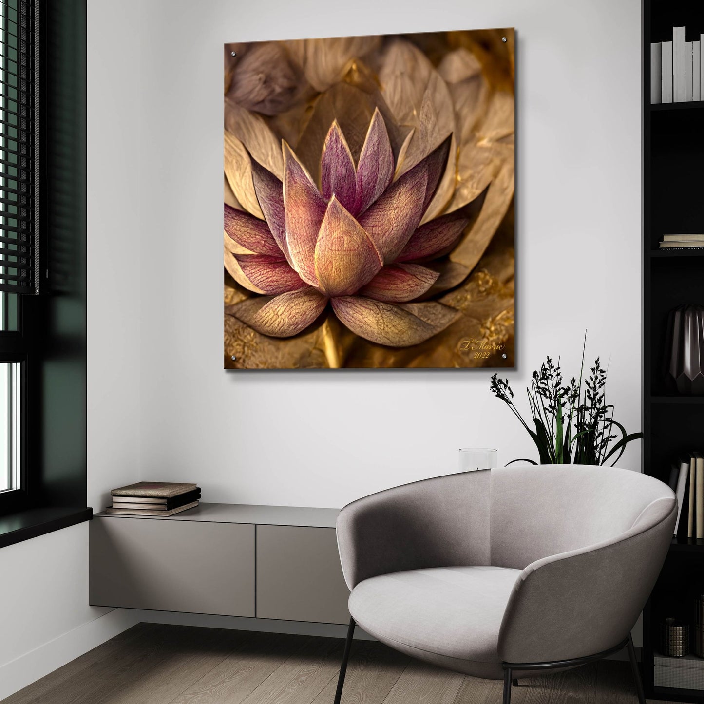 Epic Art 'Flowers of Life 2' by Tanya Mavric, Acrylic Glass Wall Art,36x36