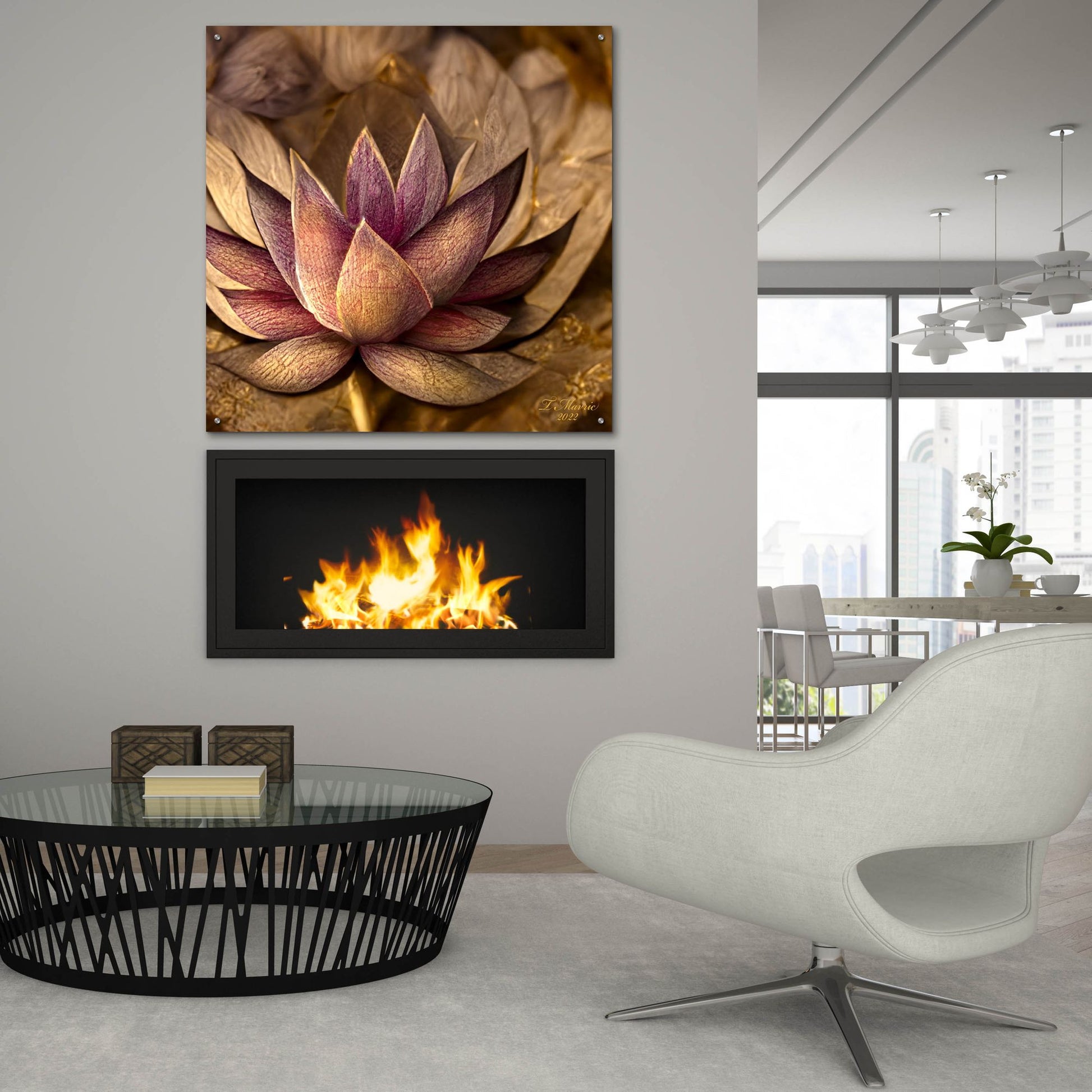 Epic Art 'Flowers of Life 2' by Tanya Mavric, Acrylic Glass Wall Art,36x36