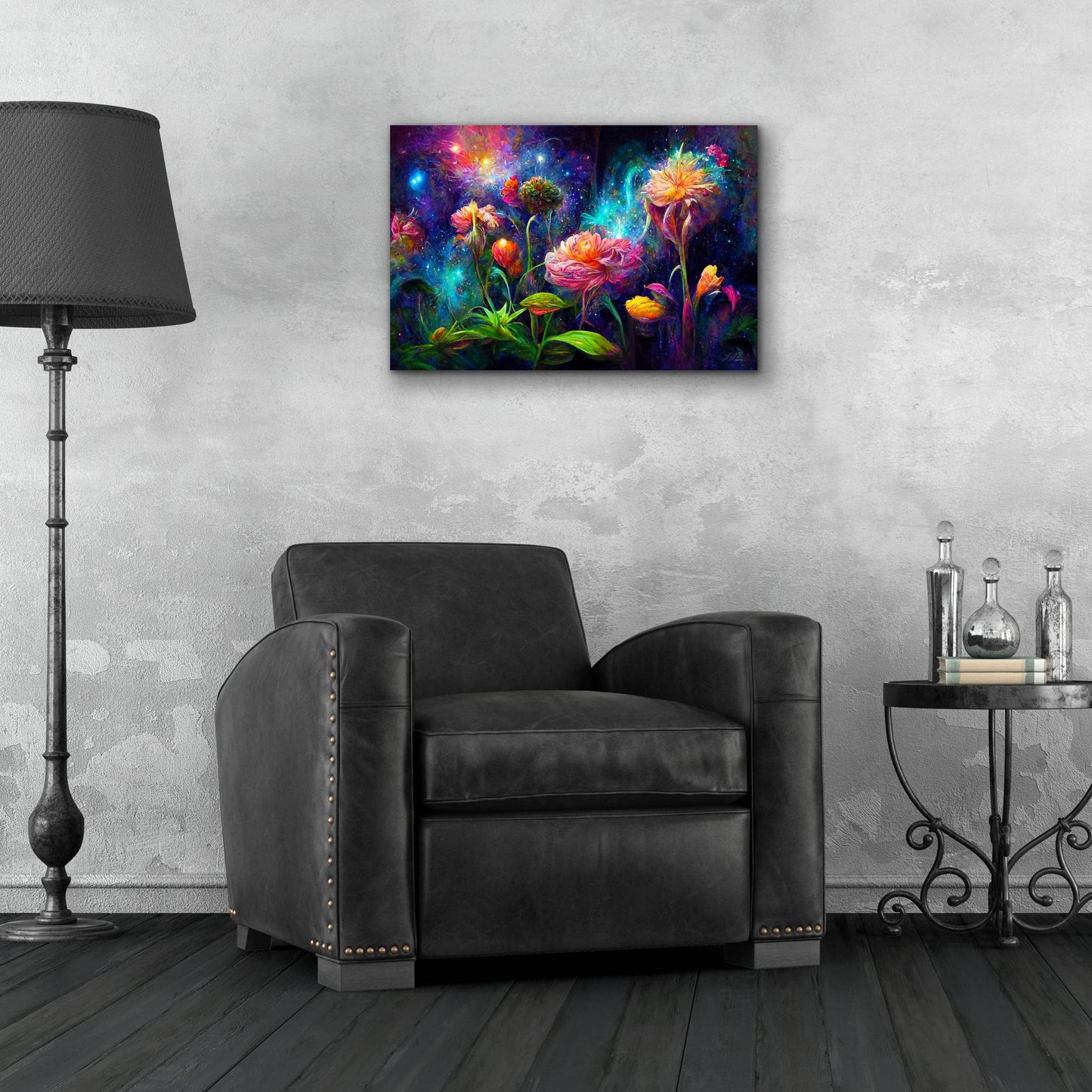 Epic Art 'Flowers of the Universe Color Burst 4' by Tanya Mavric, Acrylic Glass Wall Art,24x16