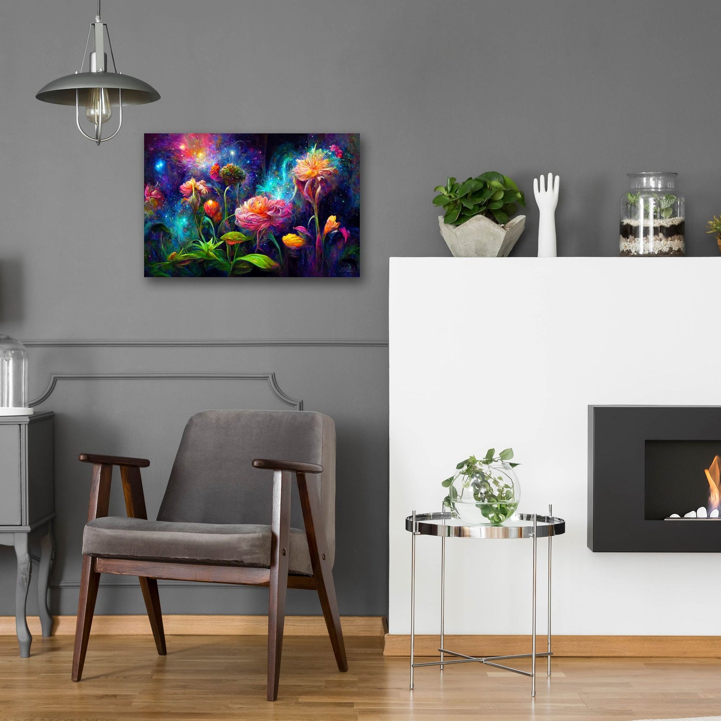 Epic Art 'Flowers of the Universe Color Burst 4' by Tanya Mavric, Acrylic Glass Wall Art,24x16