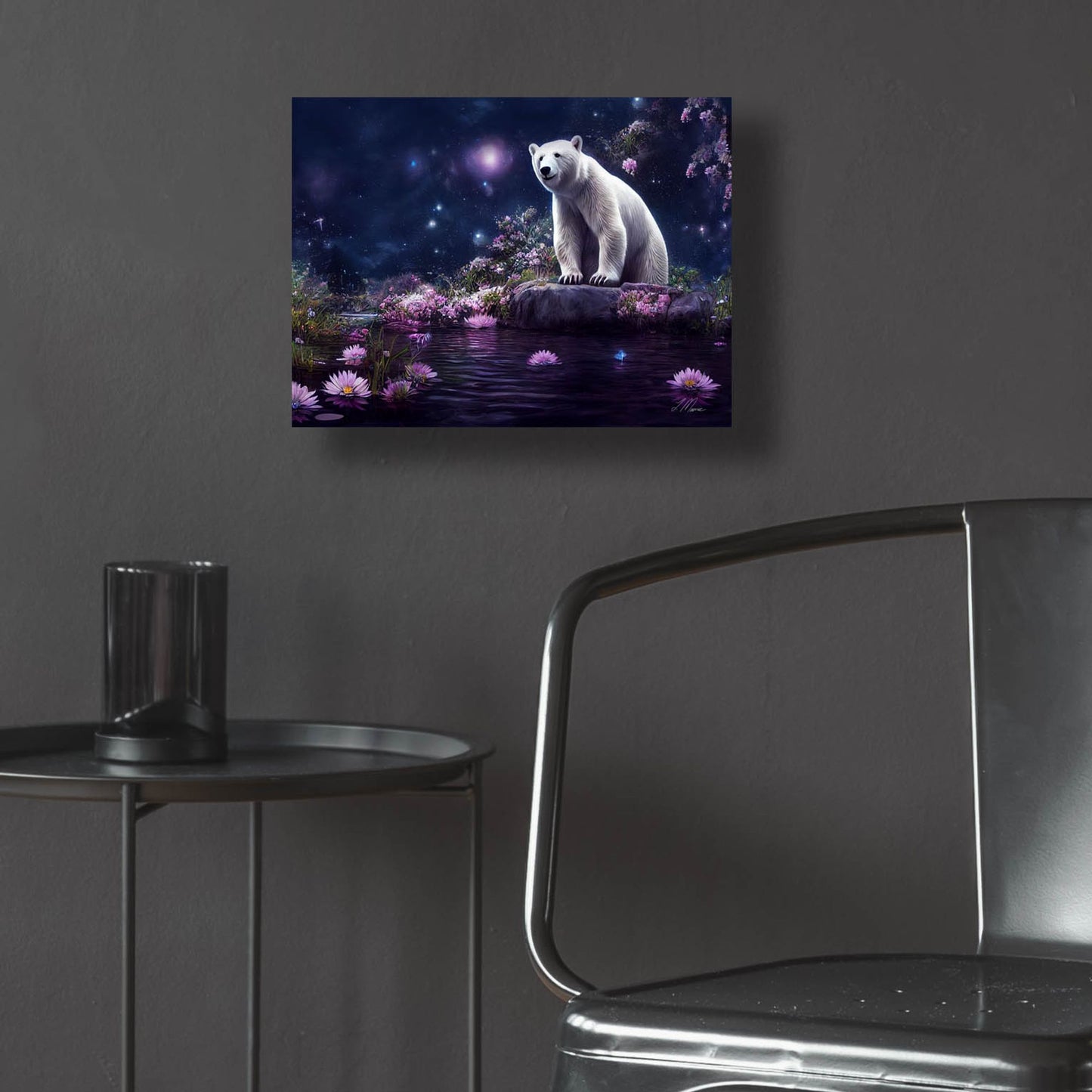 Epic Art 'Gazing Polar Bear' by Tanya Mavric, Acrylic Glass Wall Art,16x12