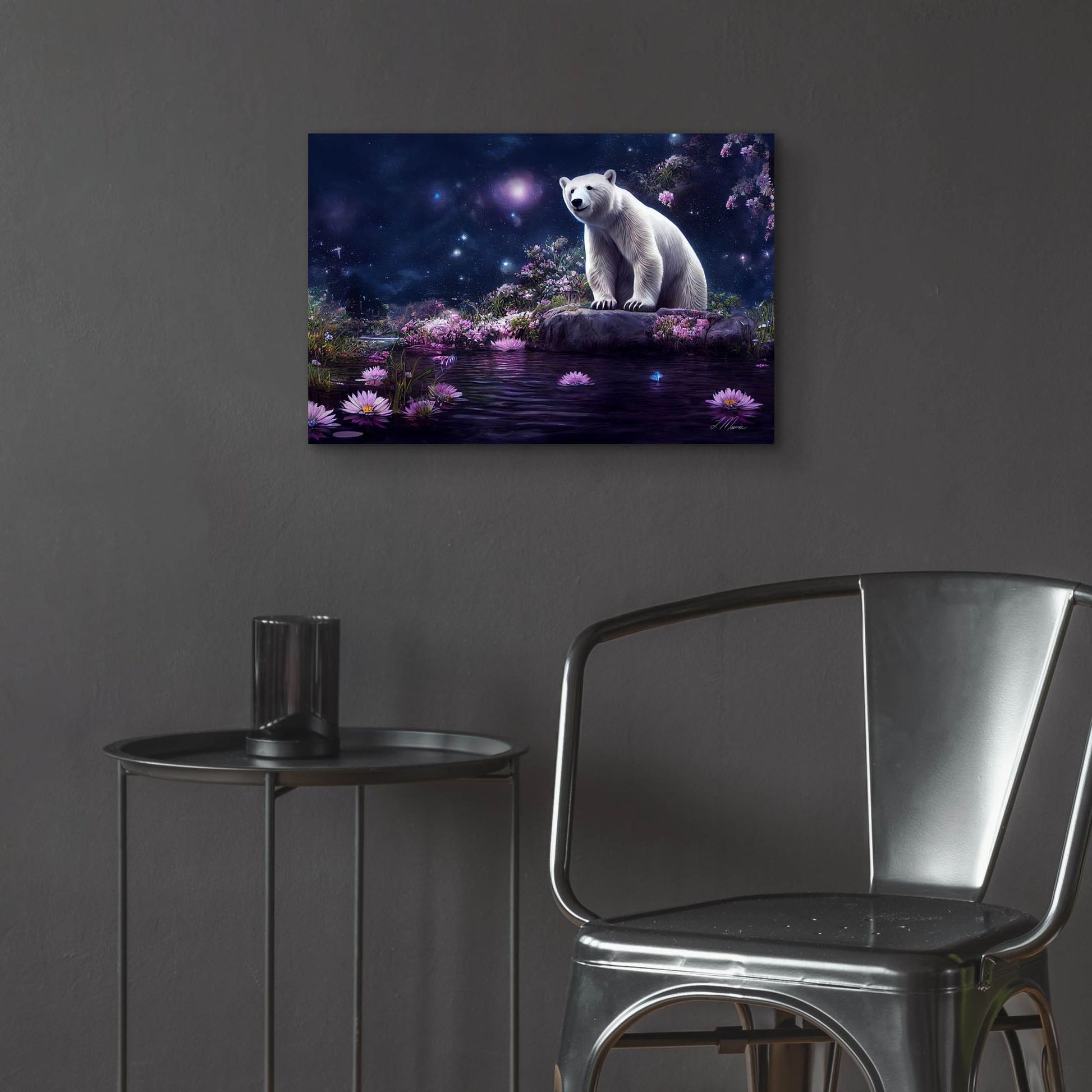 Epic Art 'Gazing Polar Bear' by Tanya Mavric, Acrylic Glass Wall Art,24x16