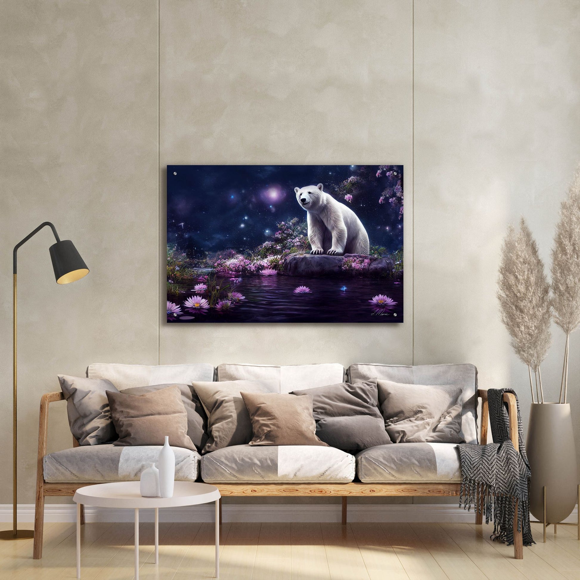 Epic Art 'Gazing Polar Bear' by Tanya Mavric, Acrylic Glass Wall Art,36x24