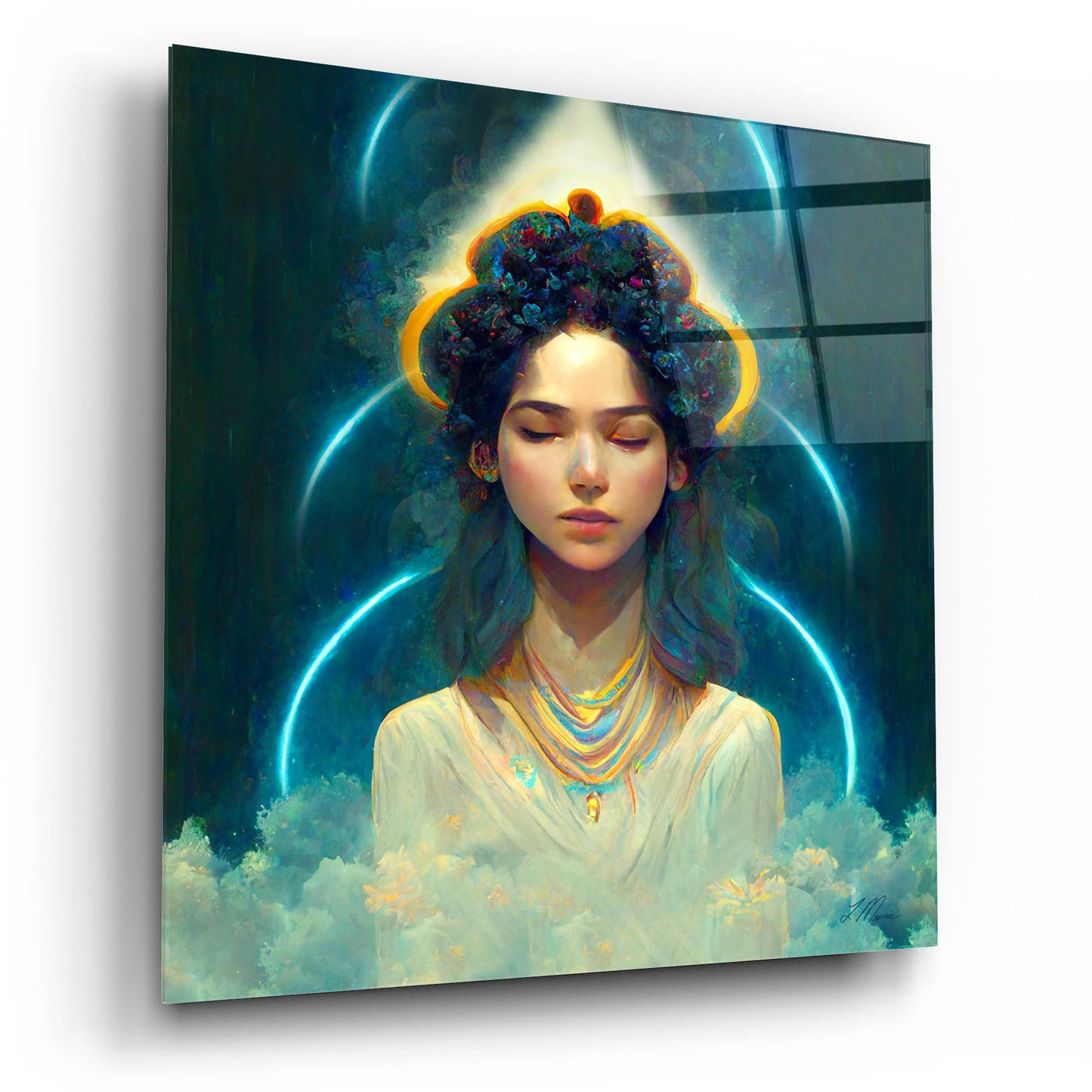 Epic Art 'Goddess in Heavenly Realms' by Tanya Mavric, Acrylic Glass Wall Art,12x12