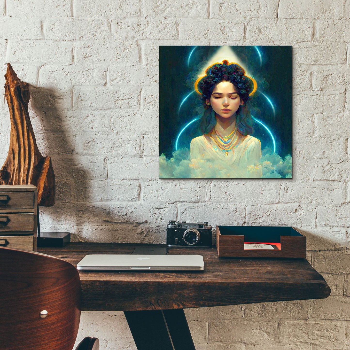 Epic Art 'Goddess in Heavenly Realms' by Tanya Mavric, Acrylic Glass Wall Art,12x12