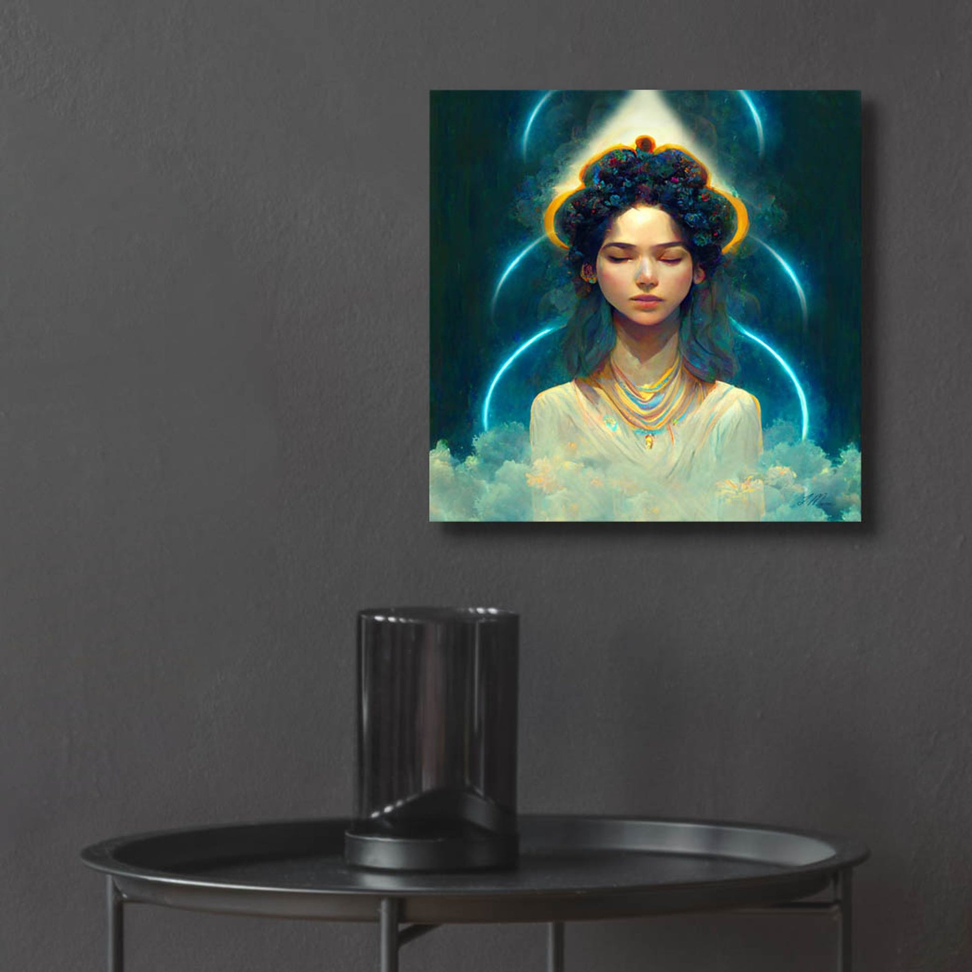 Epic Art 'Goddess in Heavenly Realms' by Tanya Mavric, Acrylic Glass Wall Art,12x12