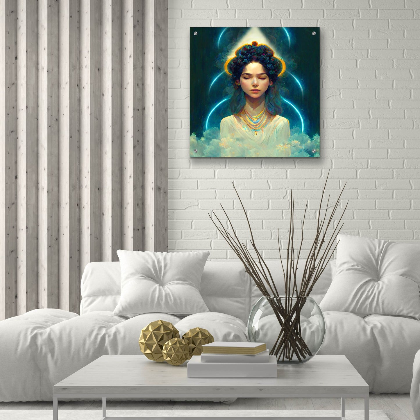 Epic Art 'Goddess in Heavenly Realms' by Tanya Mavric, Acrylic Glass Wall Art,24x24