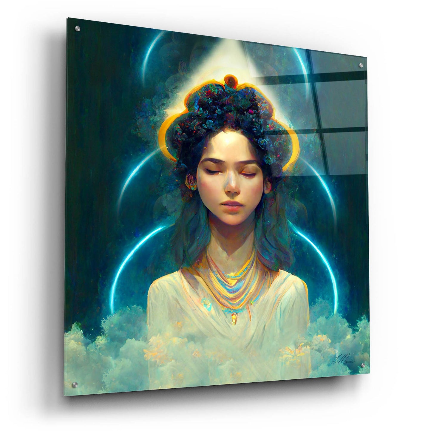 Epic Art 'Goddess in Heavenly Realms' by Tanya Mavric, Acrylic Glass Wall Art,36x36