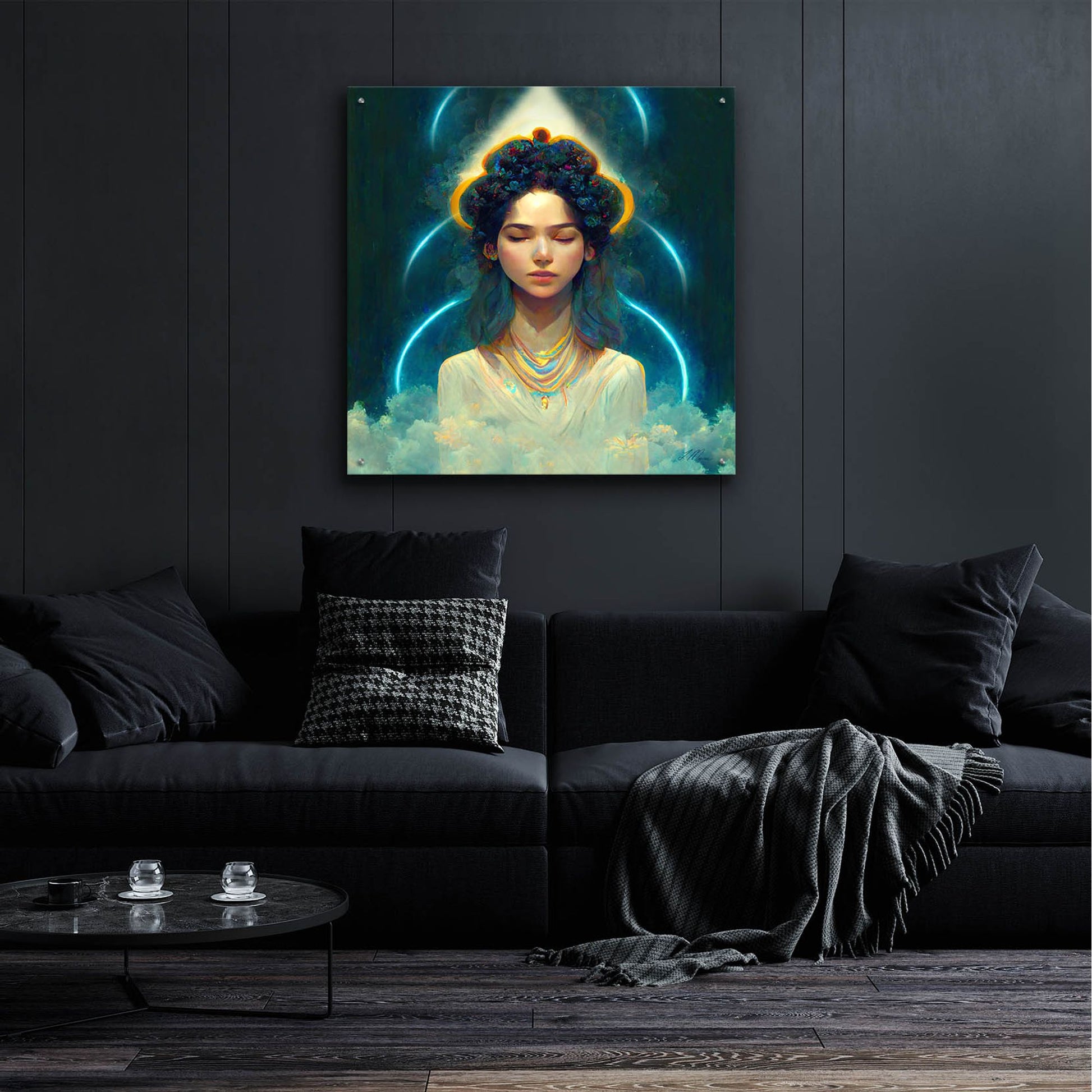 Epic Art 'Goddess in Heavenly Realms' by Tanya Mavric, Acrylic Glass Wall Art,36x36