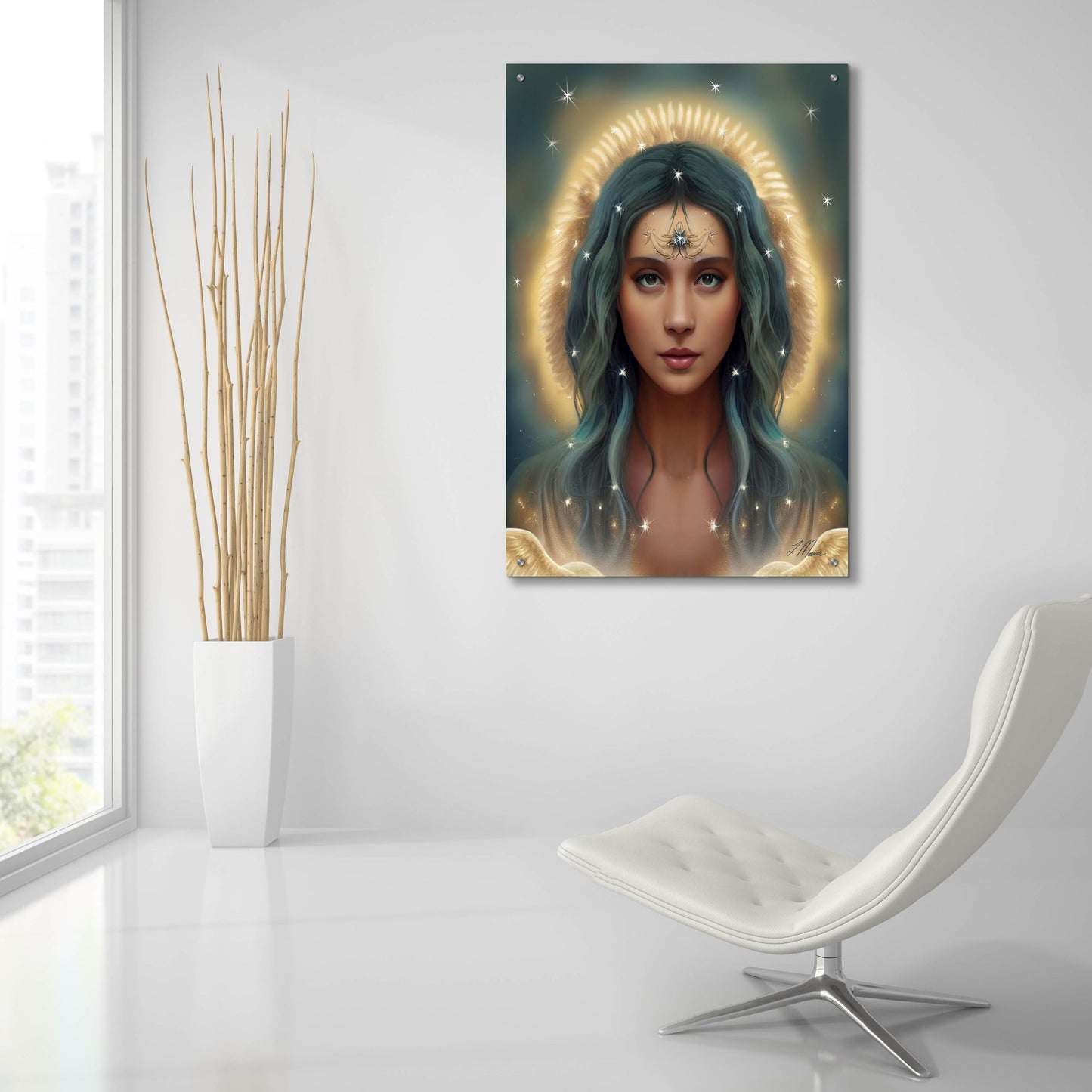 Epic Art 'Guardian of the Sun' by Tanya Mavric, Acrylic Glass Wall Art,24x36