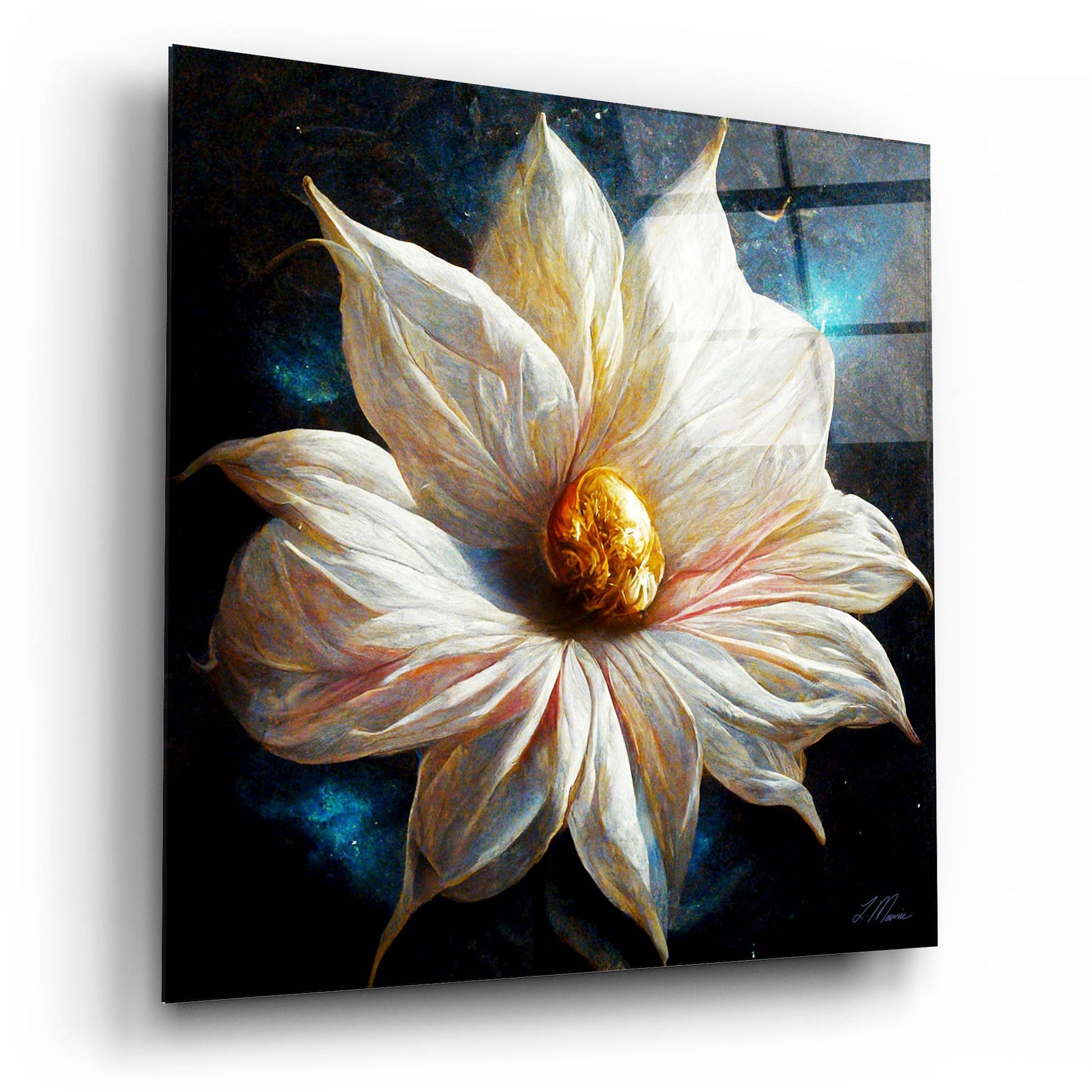 Epic Art 'Purity of a White Flower' by Tanya Mavric, Acrylic Glass Wall Art,12x12