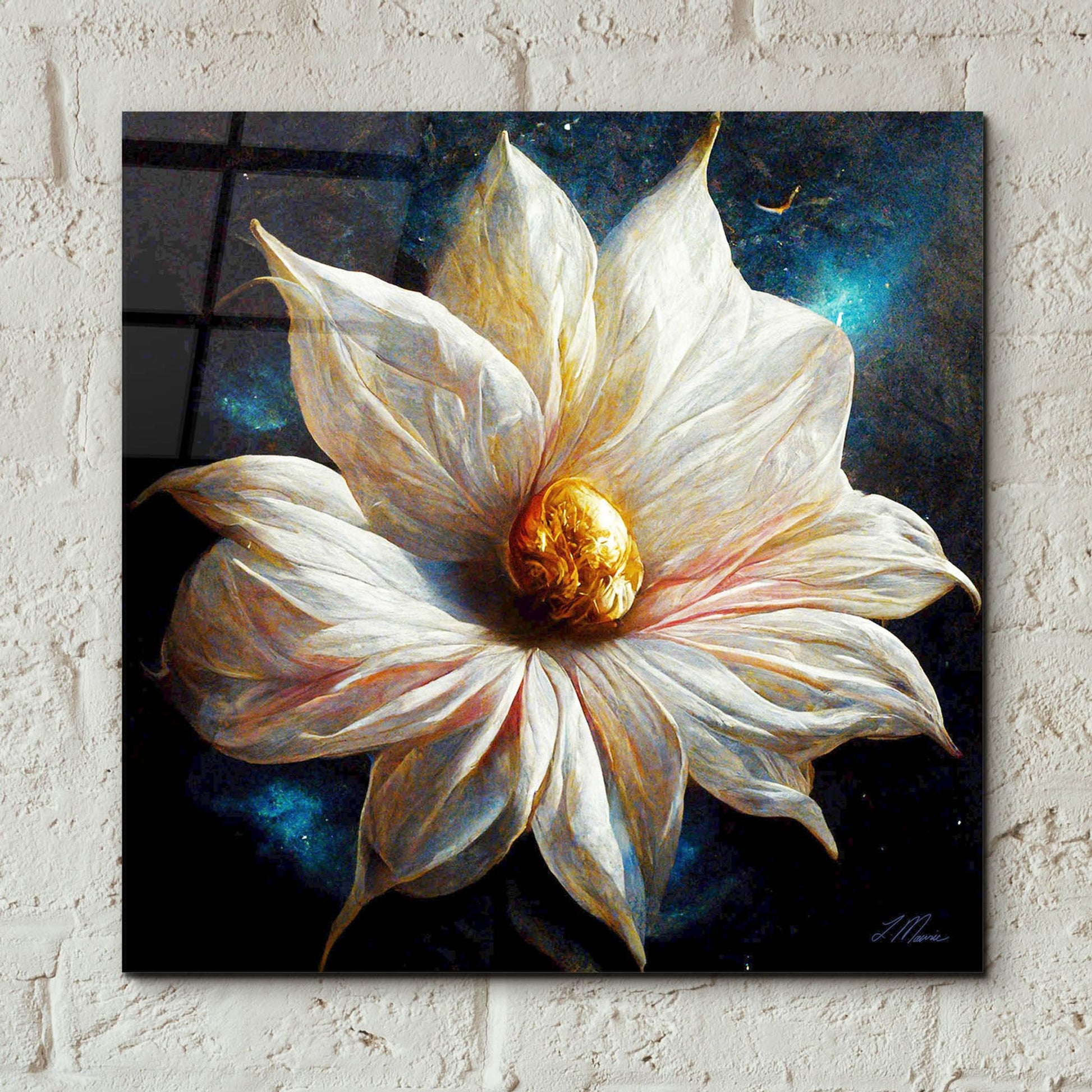 Epic Art 'Purity of a White Flower' by Tanya Mavric, Acrylic Glass Wall Art,12x12