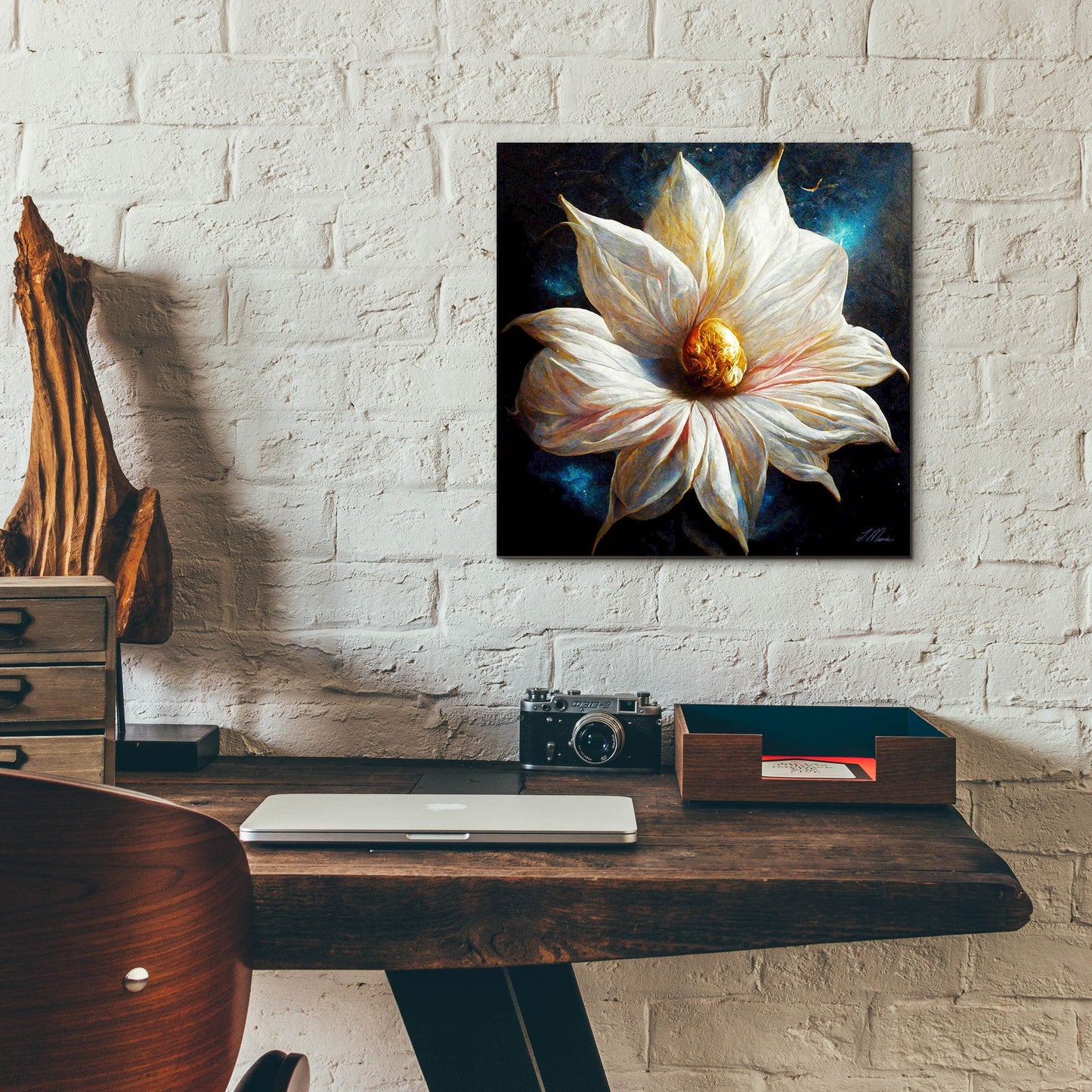 Epic Art 'Purity of a White Flower' by Tanya Mavric, Acrylic Glass Wall Art,12x12