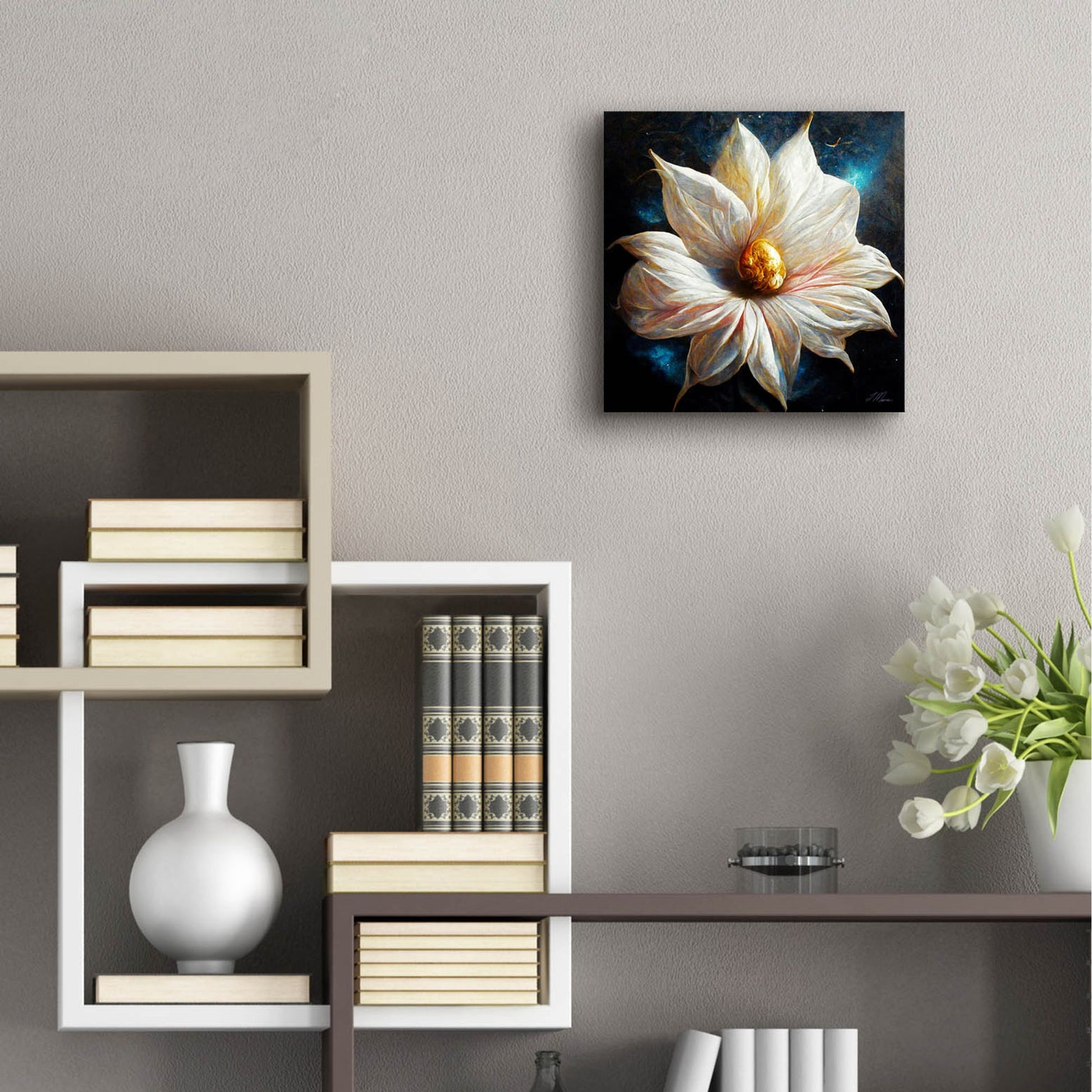 Epic Art 'Purity of a White Flower' by Tanya Mavric, Acrylic Glass Wall Art,12x12