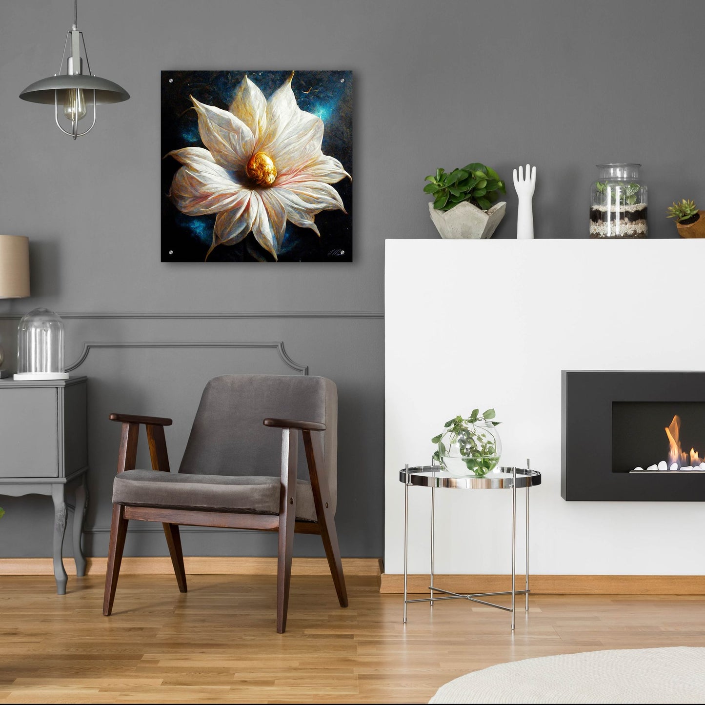 Epic Art 'Purity of a White Flower' by Tanya Mavric, Acrylic Glass Wall Art,24x24