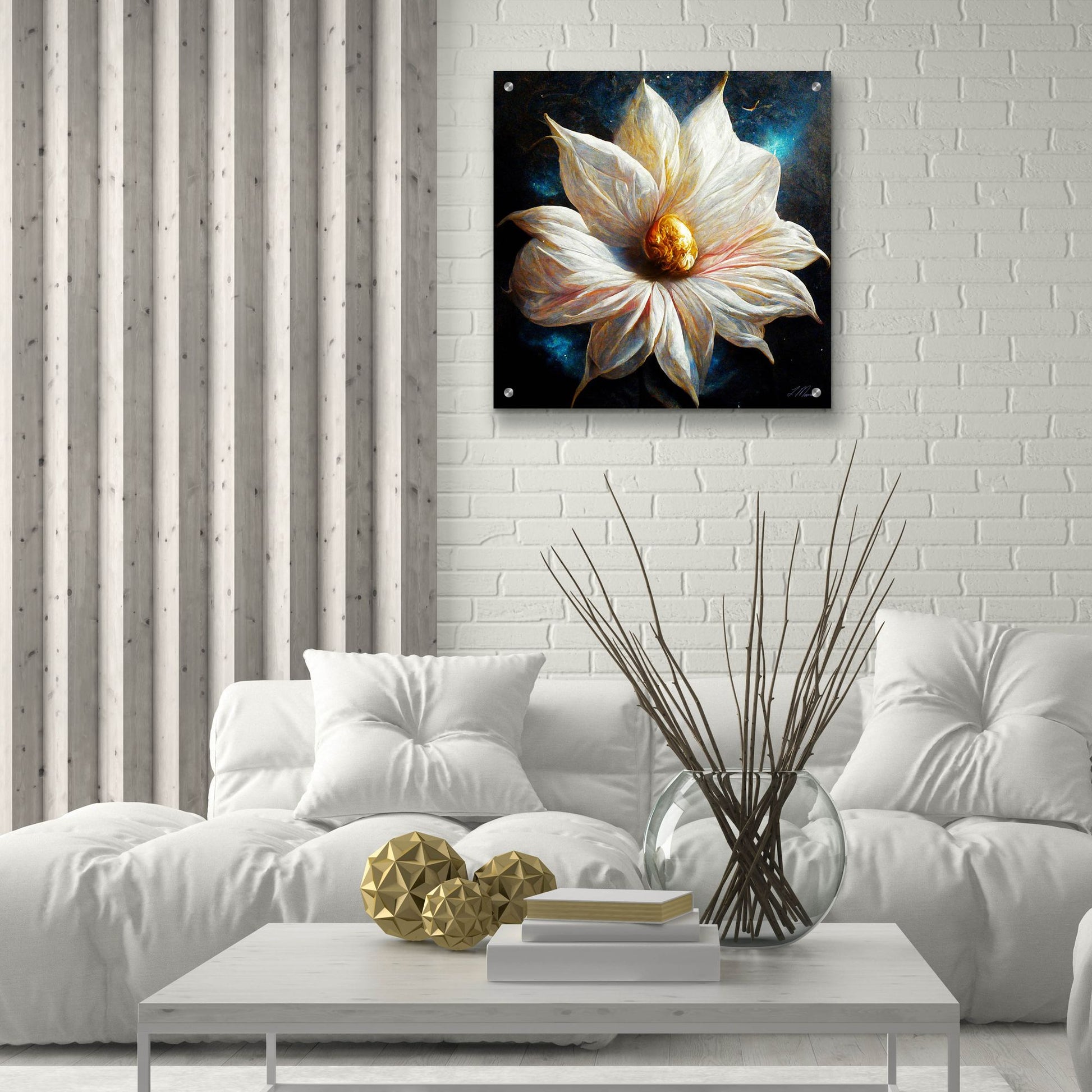 Epic Art 'Purity of a White Flower' by Tanya Mavric, Acrylic Glass Wall Art,24x24