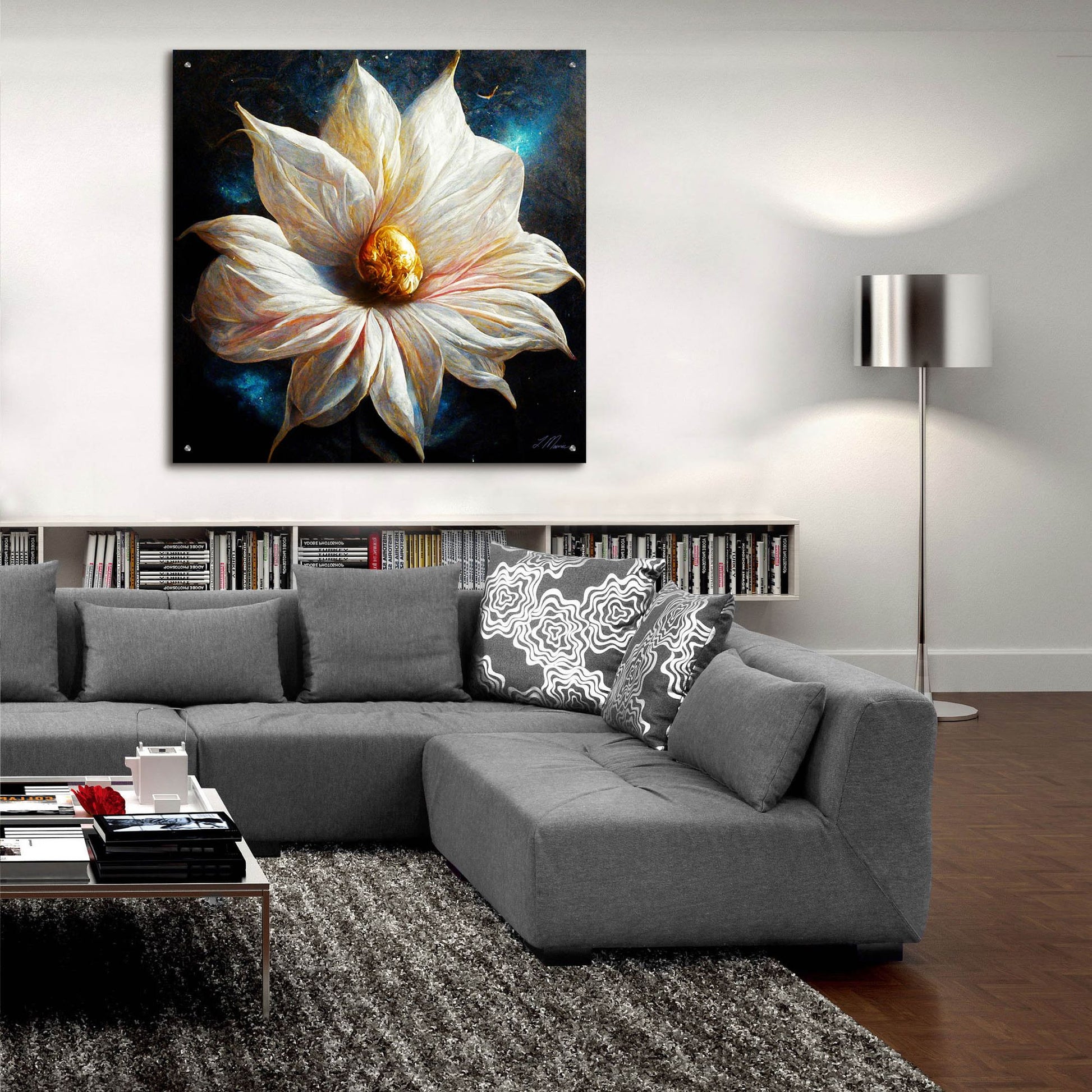 Epic Art 'Purity of a White Flower' by Tanya Mavric, Acrylic Glass Wall Art,36x36