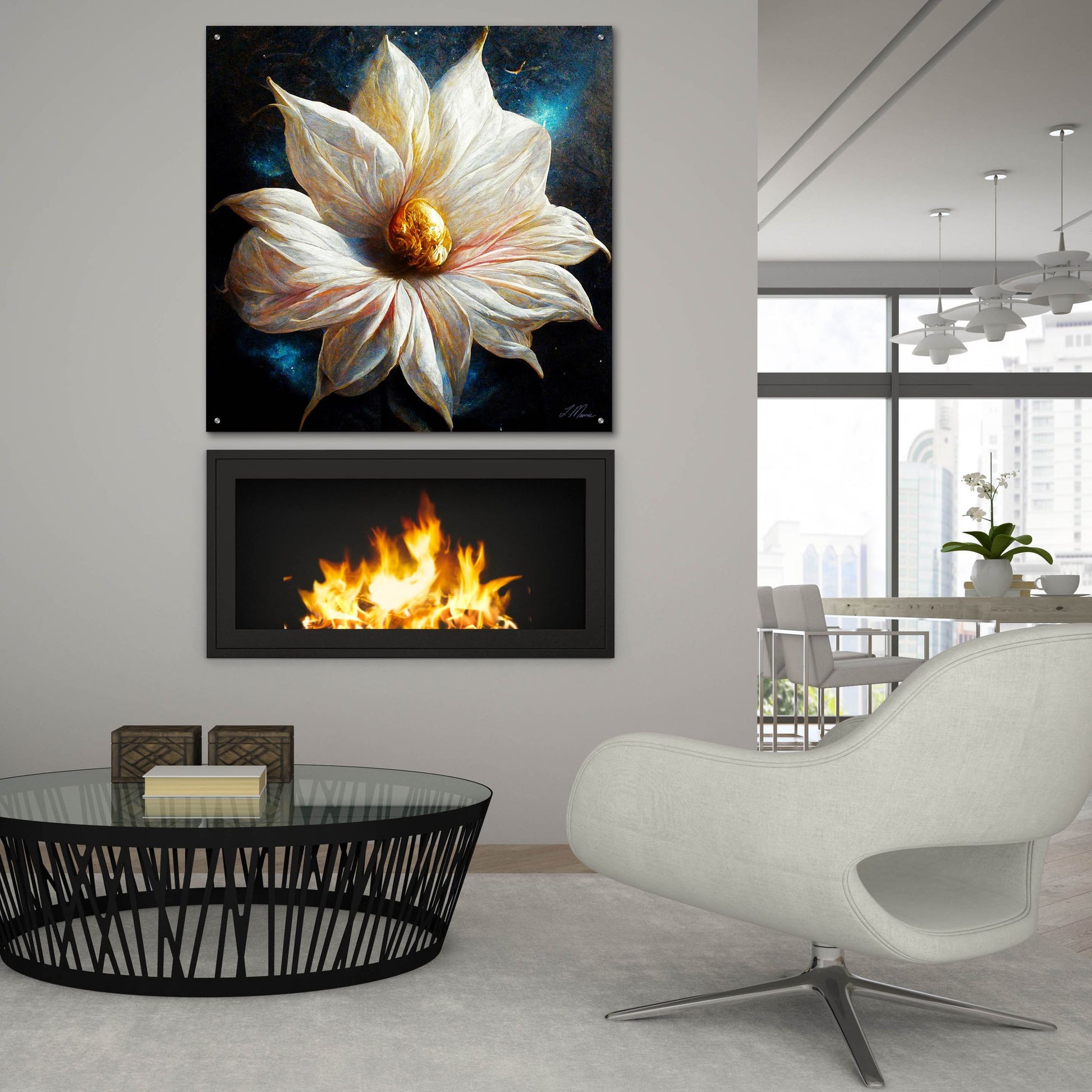 Epic Art 'Purity of a White Flower' by Tanya Mavric, Acrylic Glass Wall Art,36x36