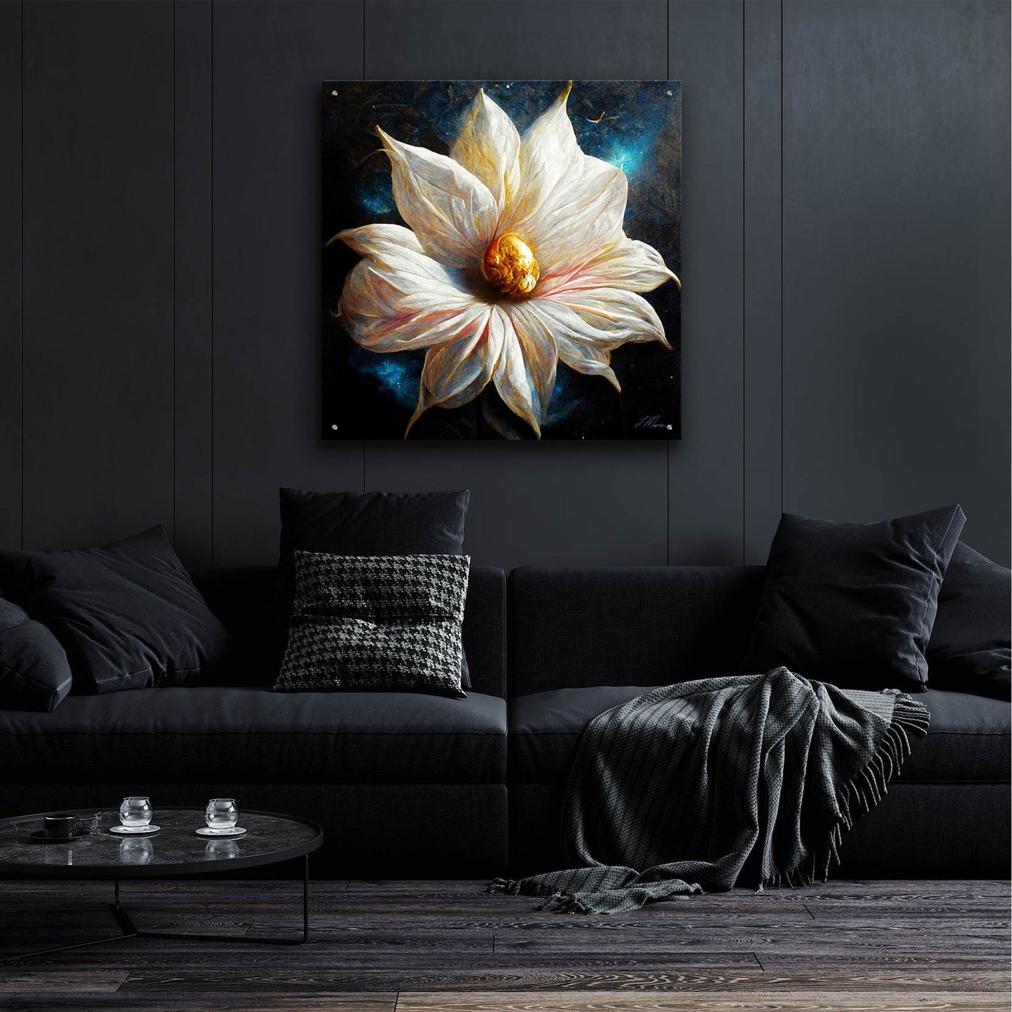 Epic Art 'Purity of a White Flower' by Tanya Mavric, Acrylic Glass Wall Art,36x36