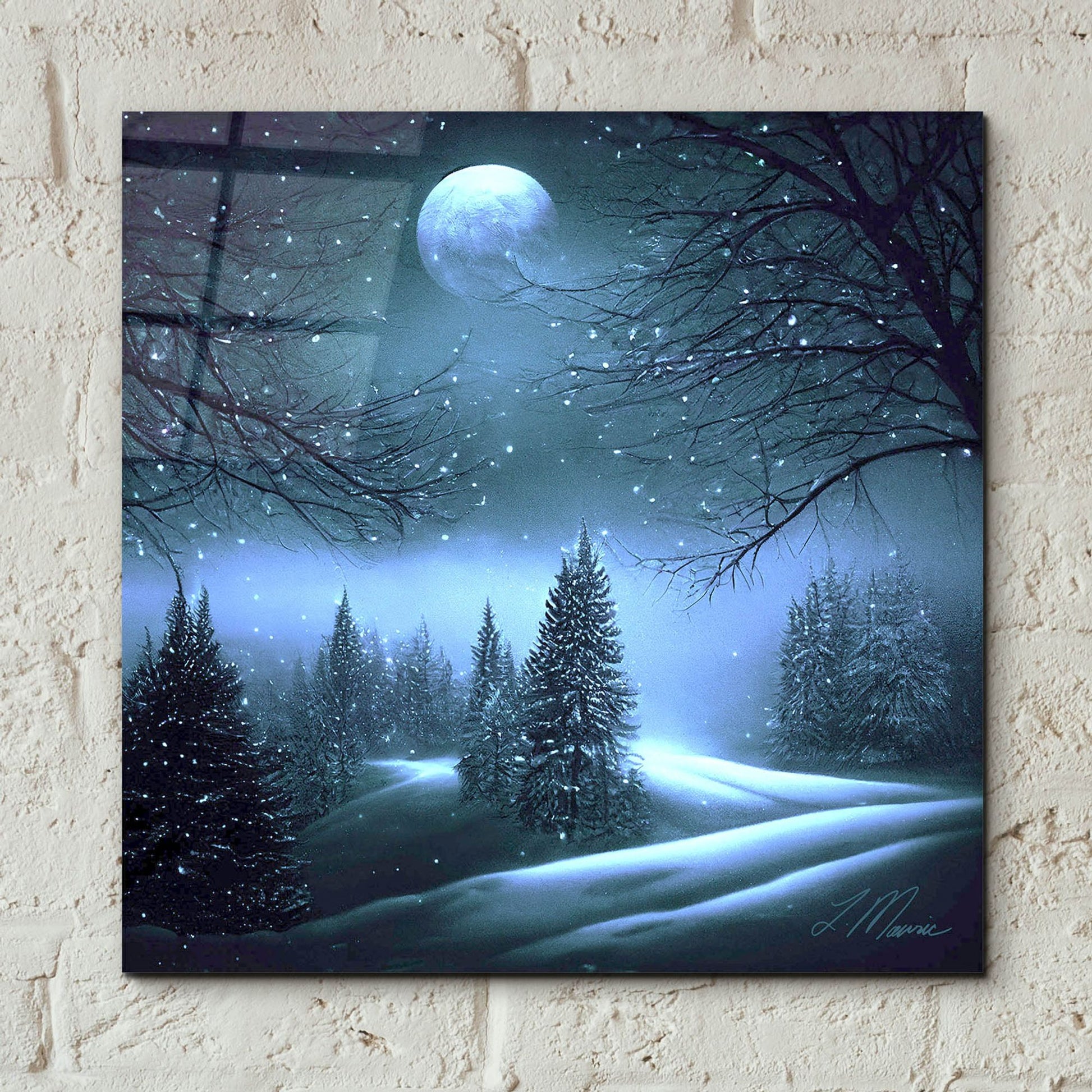 Epic Art 'A Chirstmas Land Untouched 1' by Tanya Mavric, Acrylic Glass Wall Art,12x12