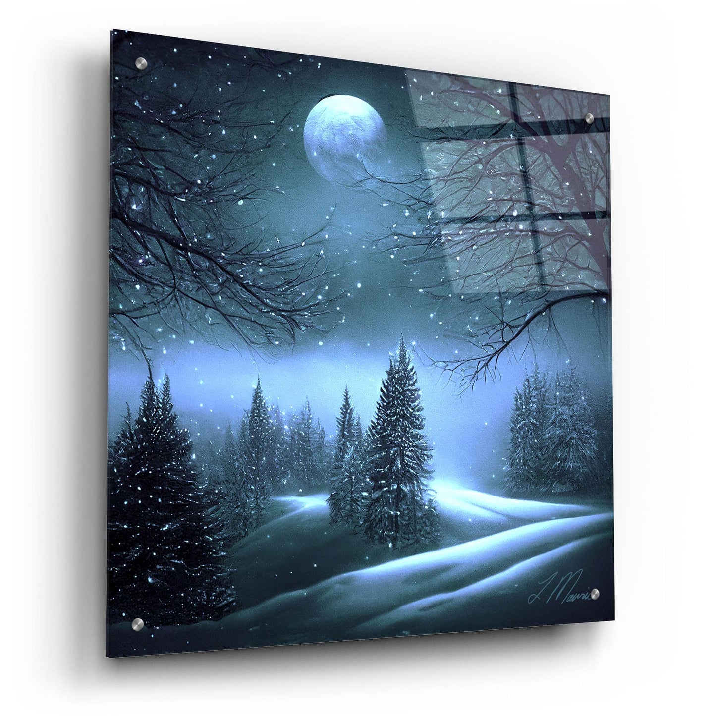 Epic Art 'A Chirstmas Land Untouched 1' by Tanya Mavric, Acrylic Glass Wall Art,24x24