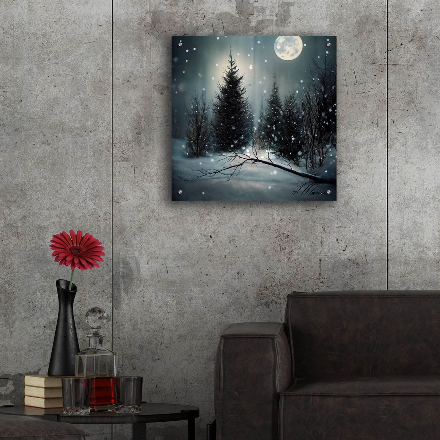 Epic Art 'A Christmas Land Untouched 2' by Tanya Mavric, Acrylic Glass Wall Art,24x24