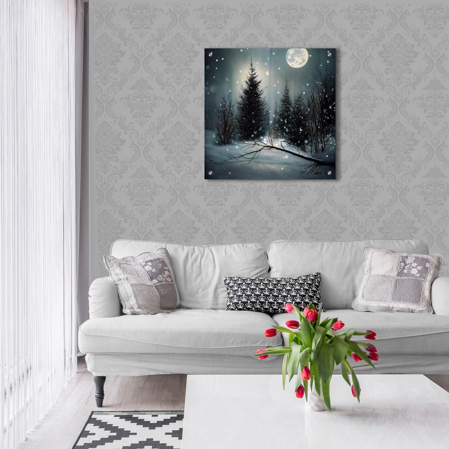 Epic Art 'A Christmas Land Untouched 2' by Tanya Mavric, Acrylic Glass Wall Art,24x24