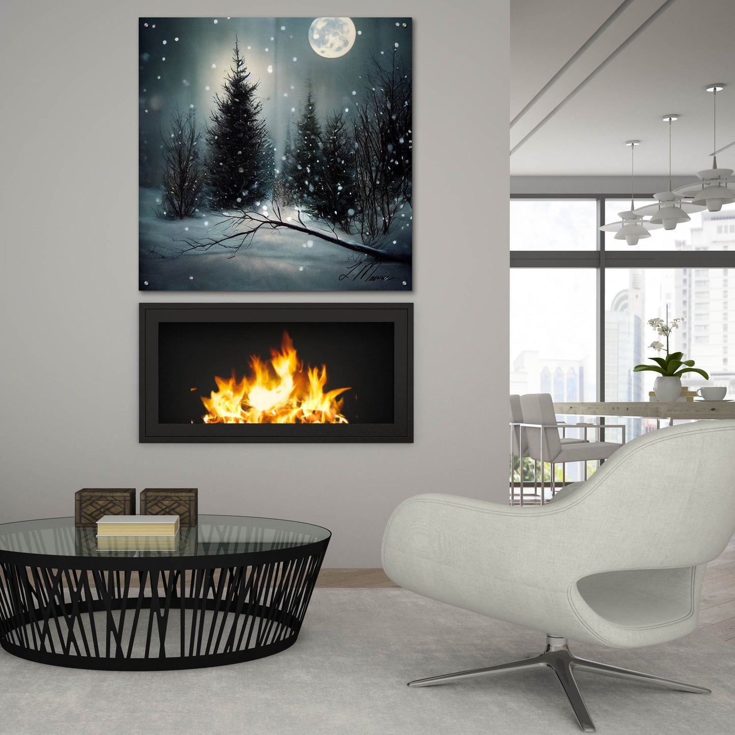 Epic Art 'A Christmas Land Untouched 2' by Tanya Mavric, Acrylic Glass Wall Art,36x36