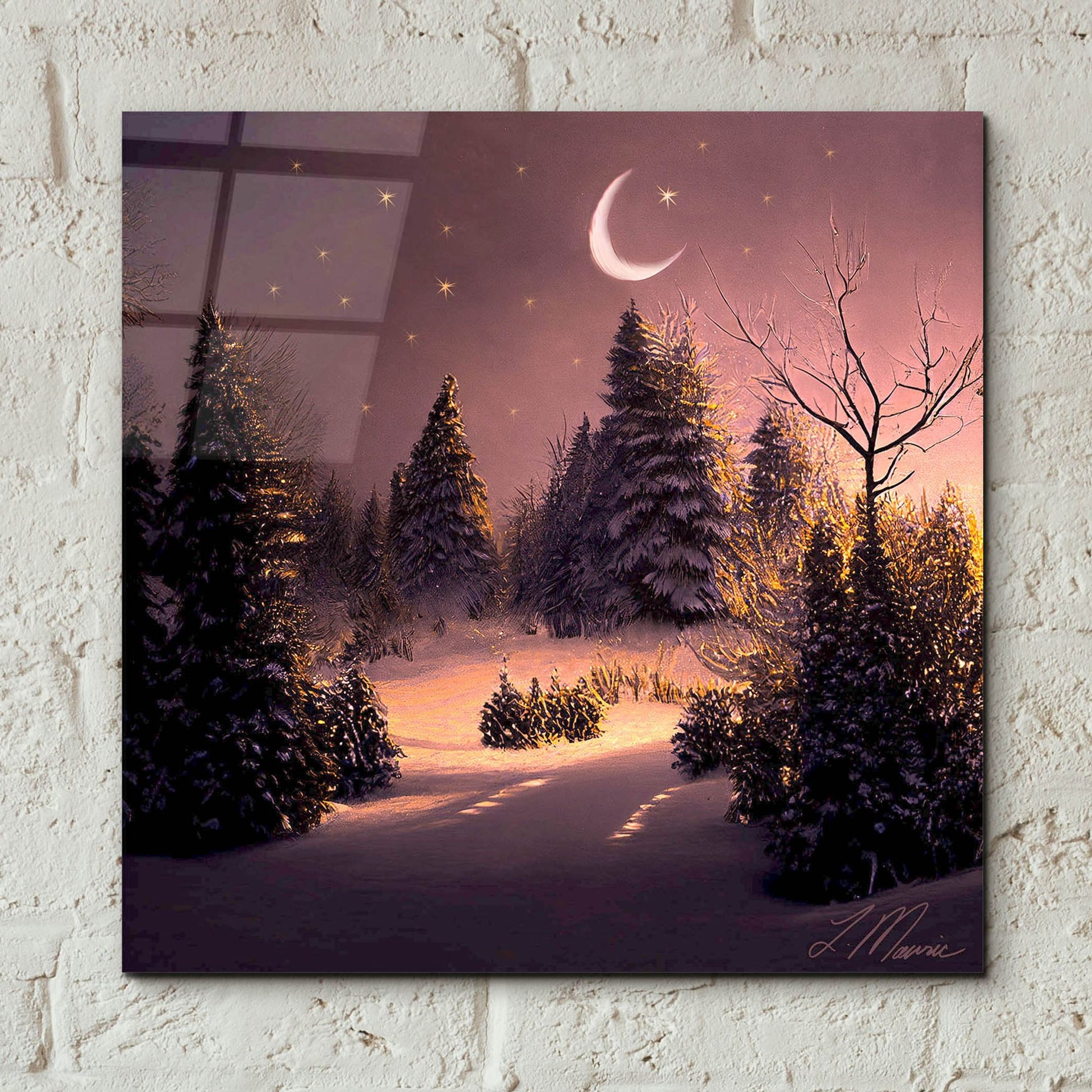 Epic Art 'A Christmas Land Untouched 3' by Tanya Mavric, Acrylic Glass Wall Art,12x12