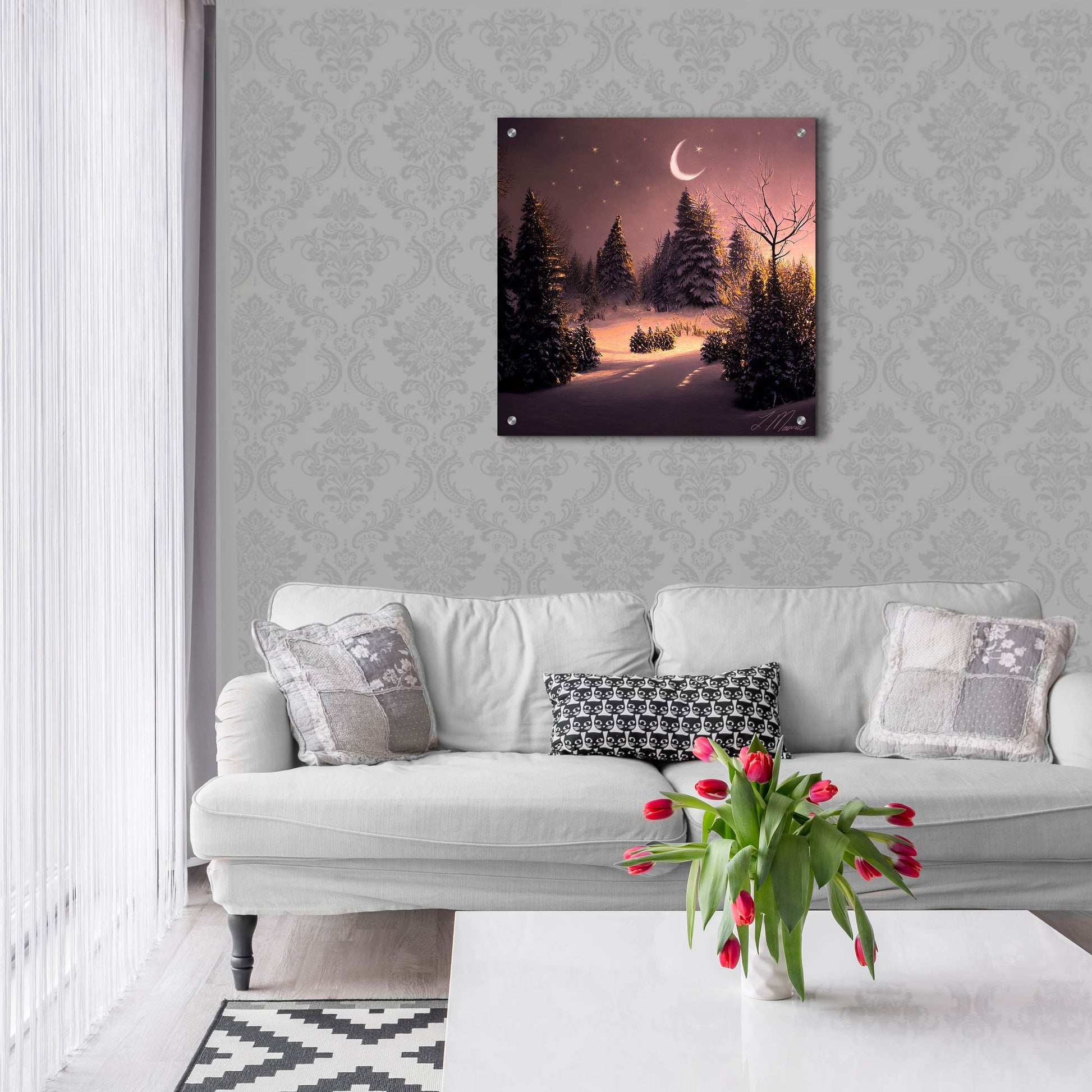 Epic Art 'A Christmas Land Untouched 3' by Tanya Mavric, Acrylic Glass Wall Art,24x24