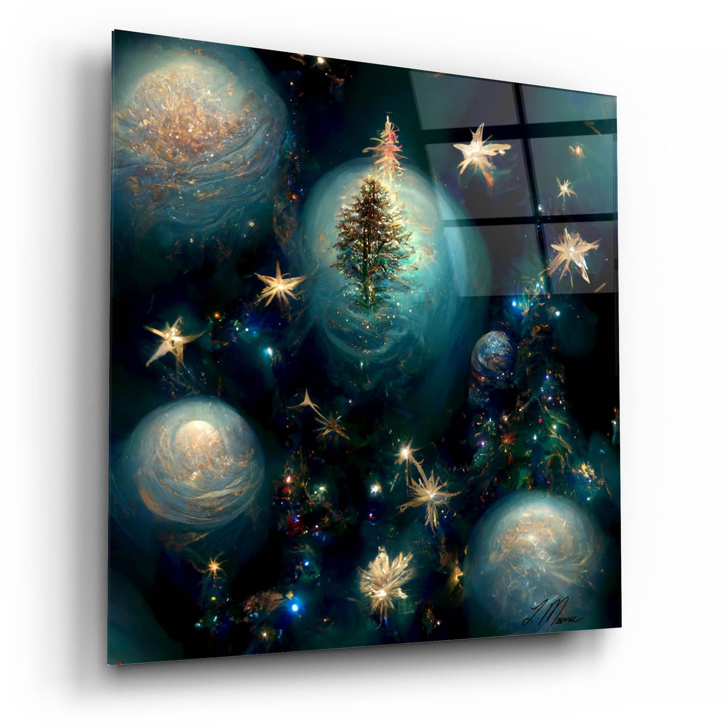 Epic Art 'Christmas Balls 1' by Tanya Mavric, Acrylic Glass Wall Art,12x12