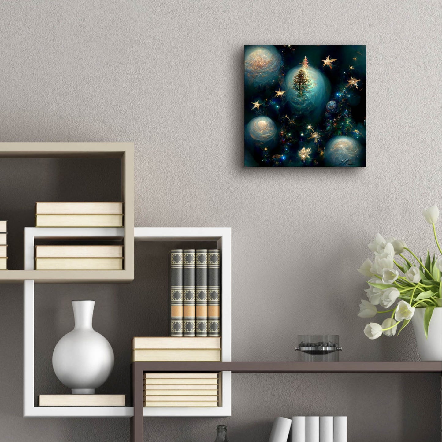 Epic Art 'Christmas Balls 1' by Tanya Mavric, Acrylic Glass Wall Art,12x12