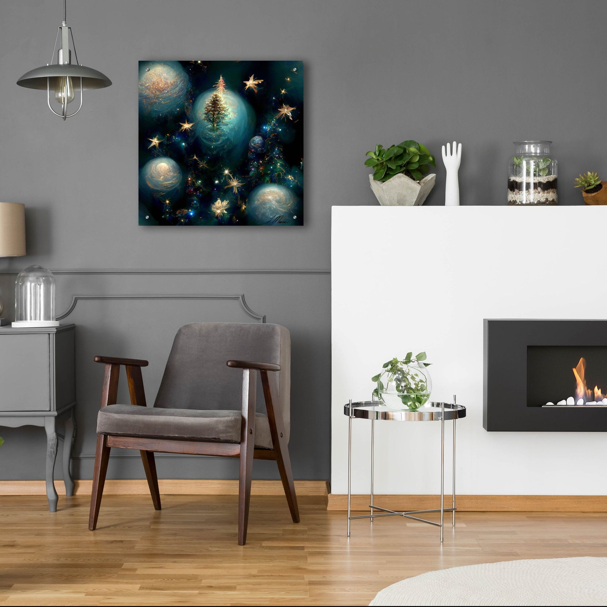 Epic Art 'Christmas Balls 1' by Tanya Mavric, Acrylic Glass Wall Art,24x24