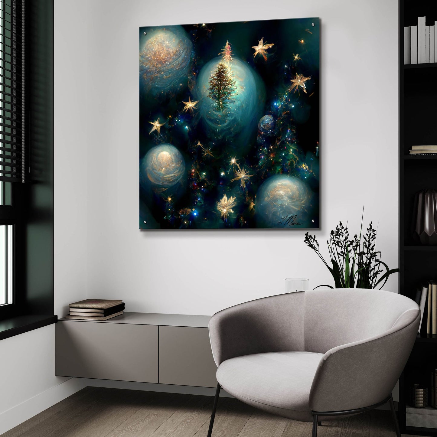 Epic Art 'Christmas Balls 1' by Tanya Mavric, Acrylic Glass Wall Art,36x36